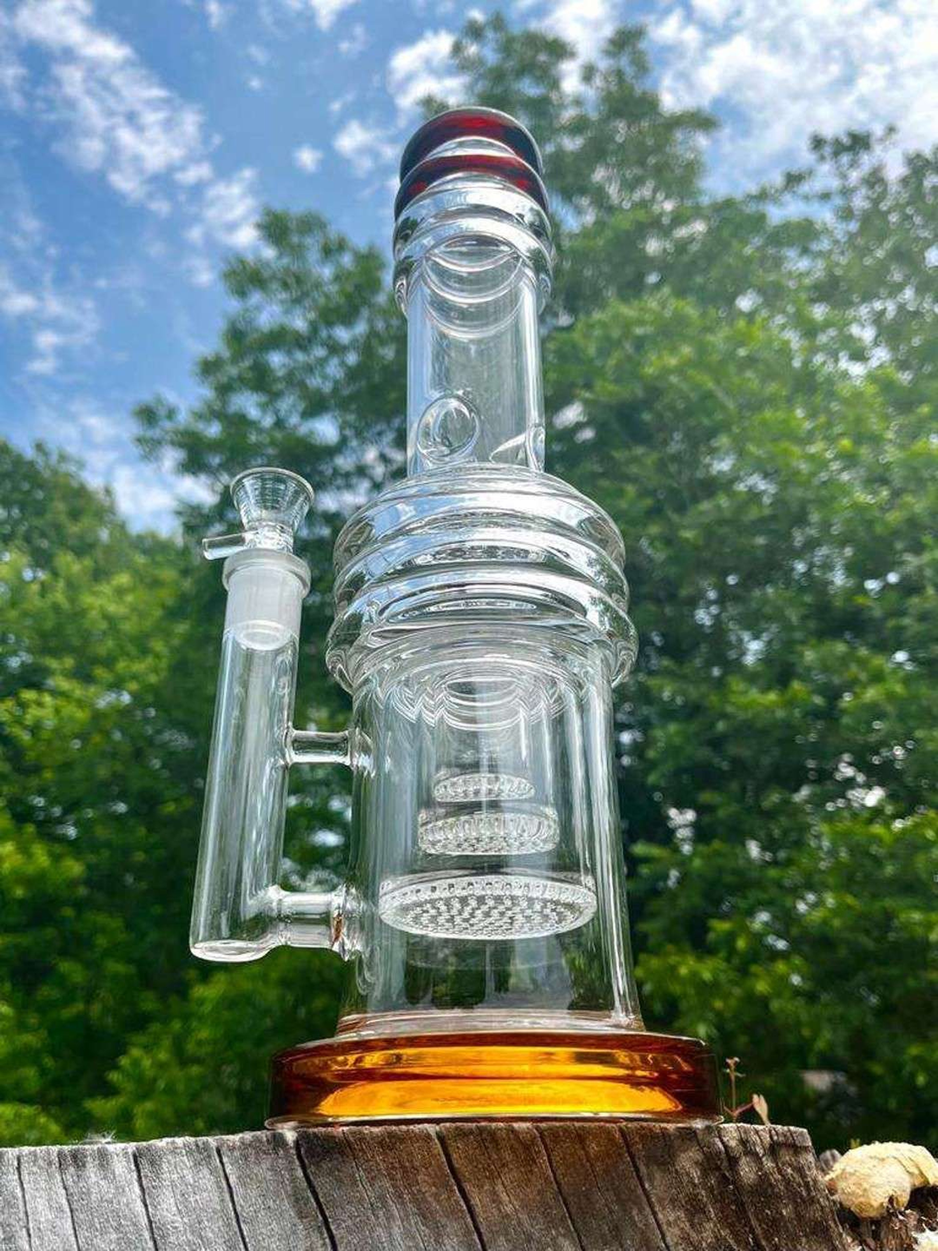 15" Thick Heavy Glass Recycler Rig image 0