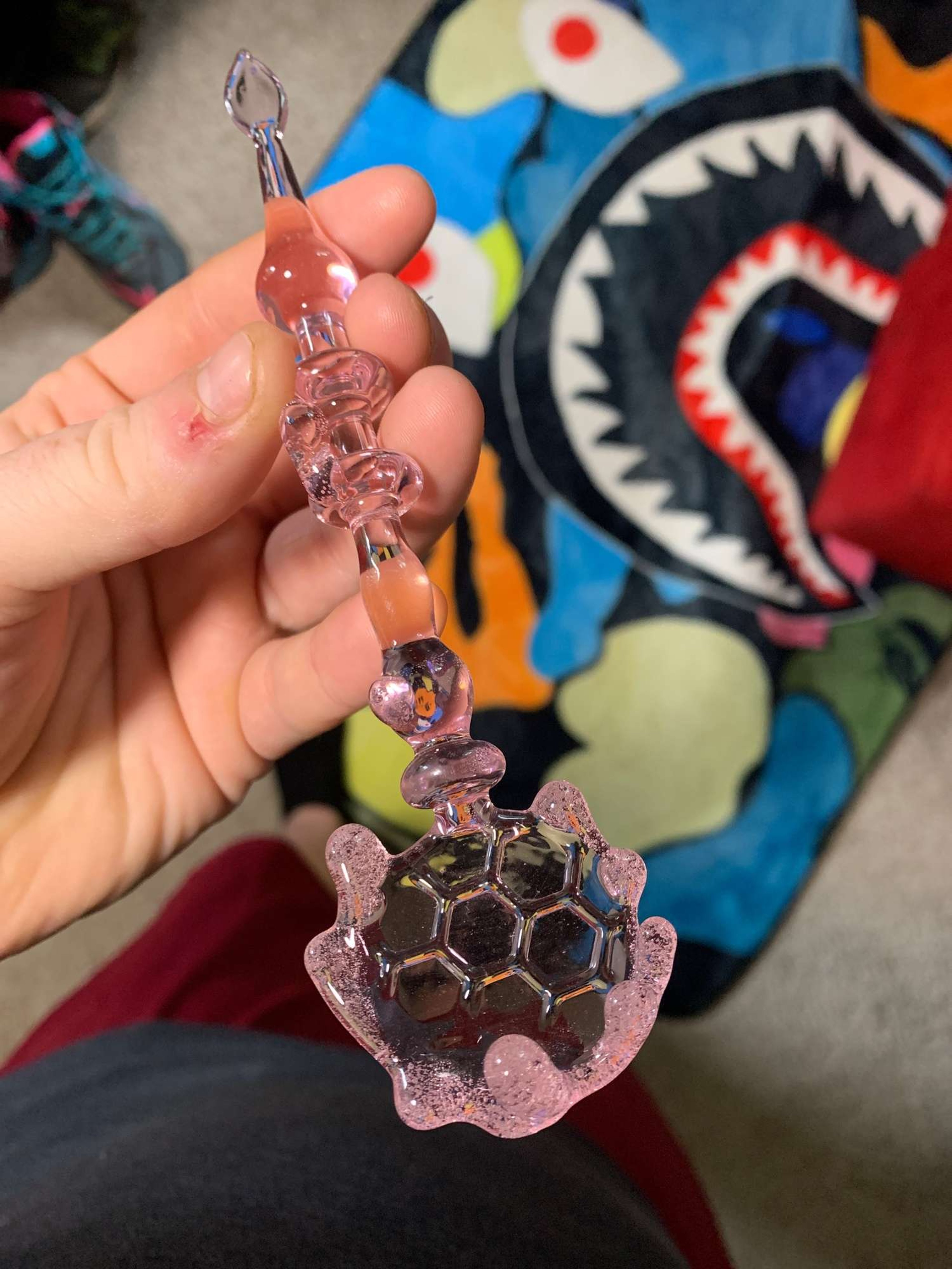 Preview pic of Pink honeycomb dab wand