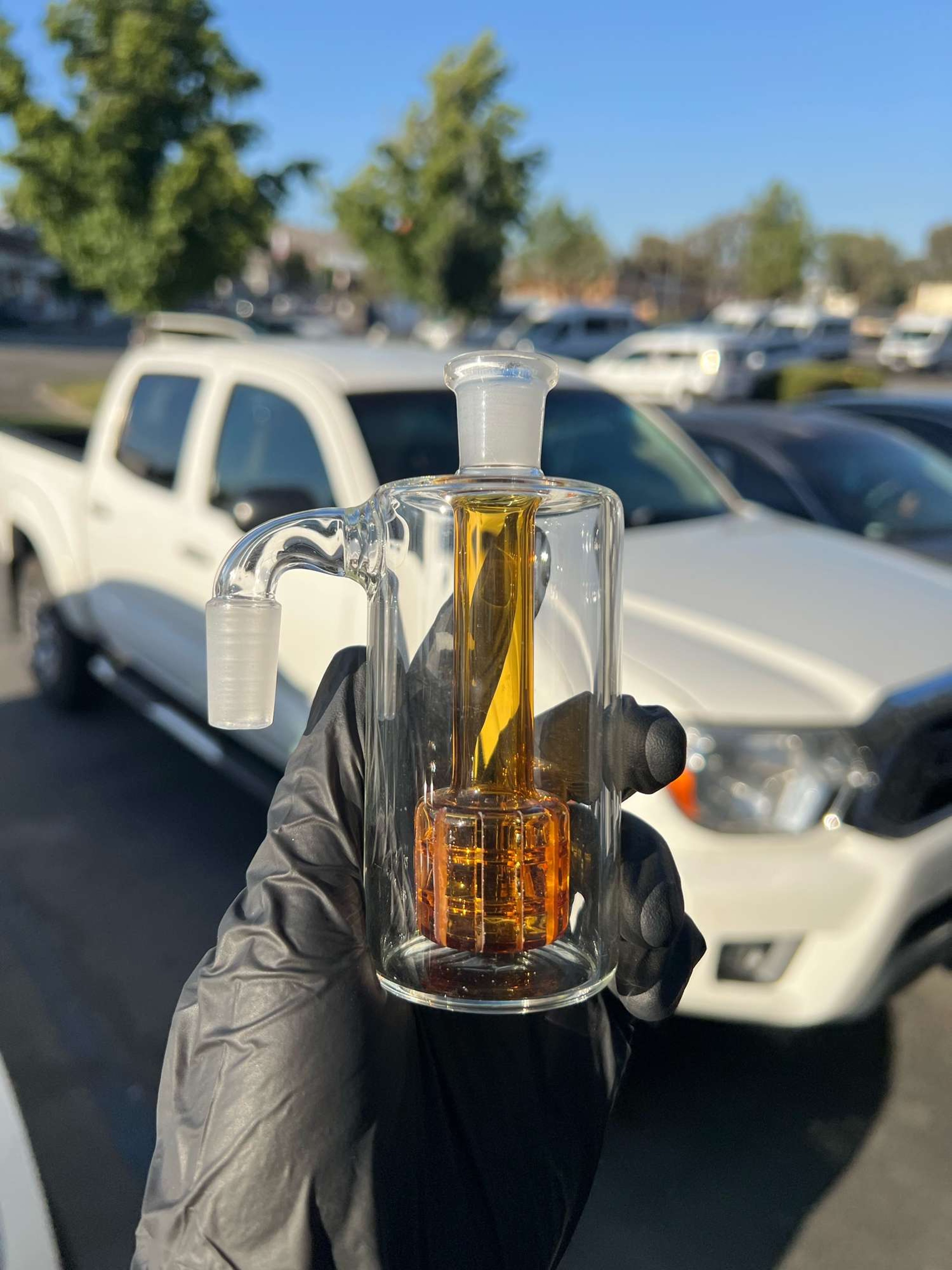 Amber Ash catcher 14mm 90 DEG image 0