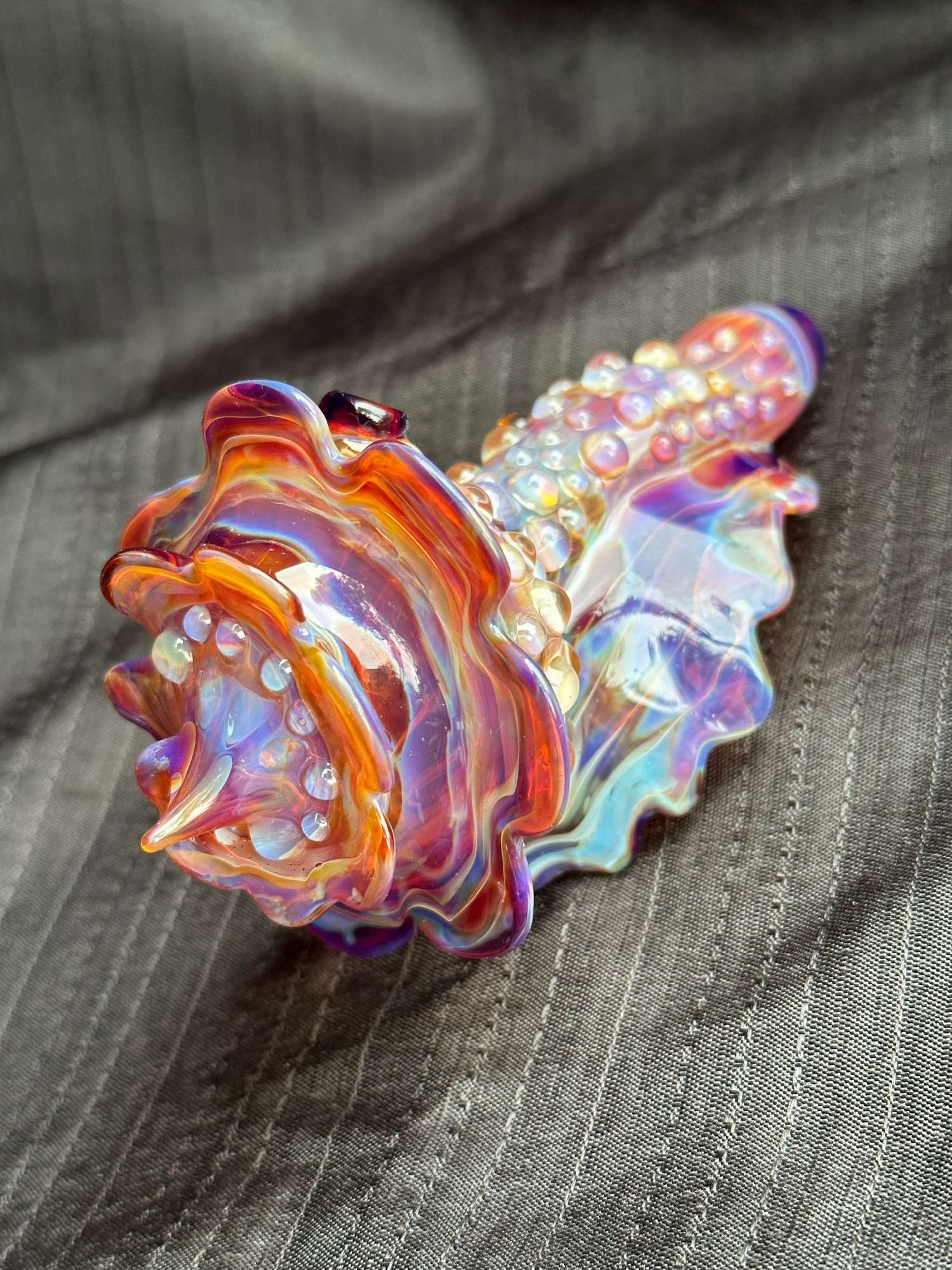 Amber Purple Conch Shell dry pipe image 0