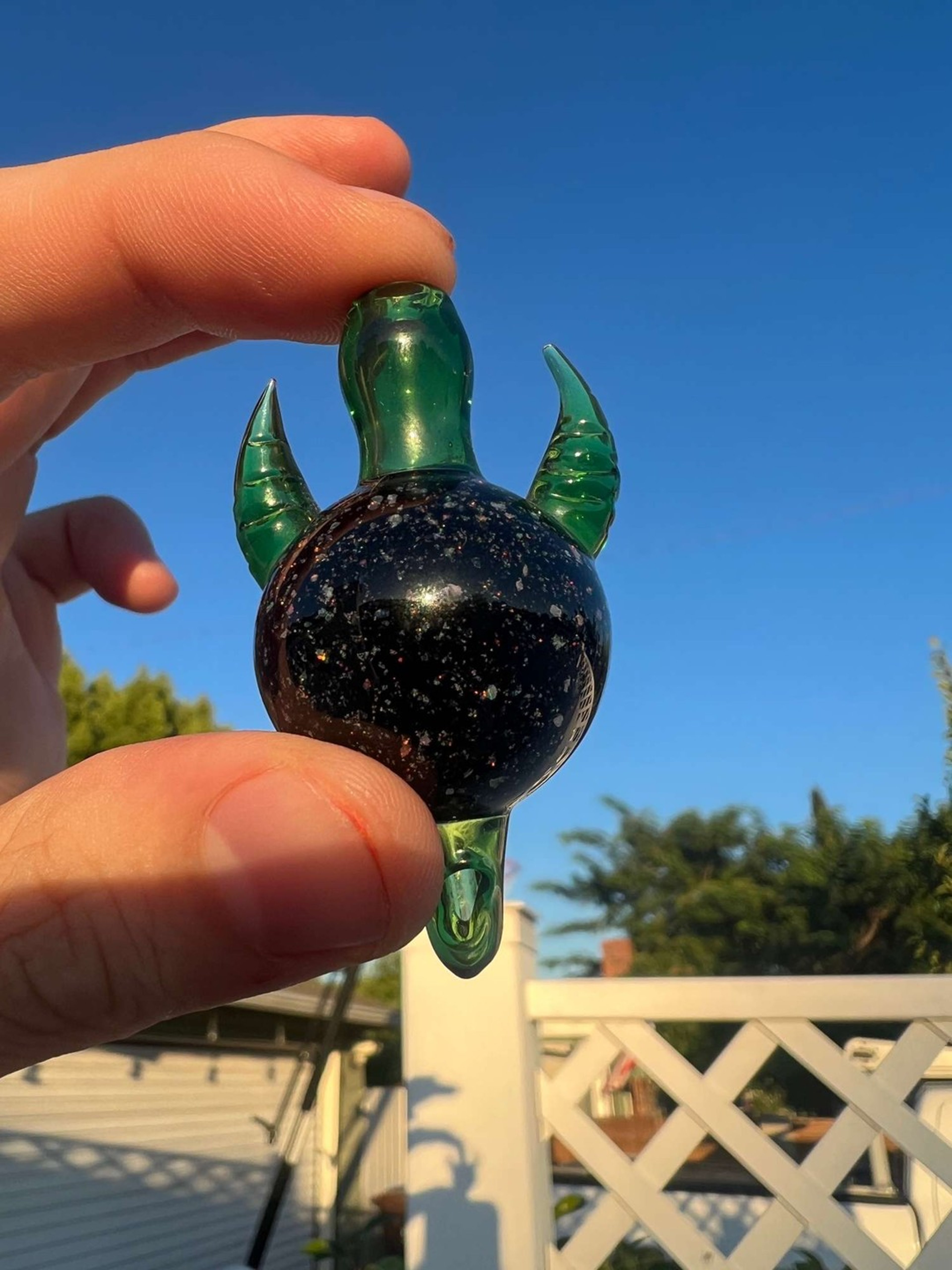 Nuzzy Glass Bubble Cap Dark Opal image 0