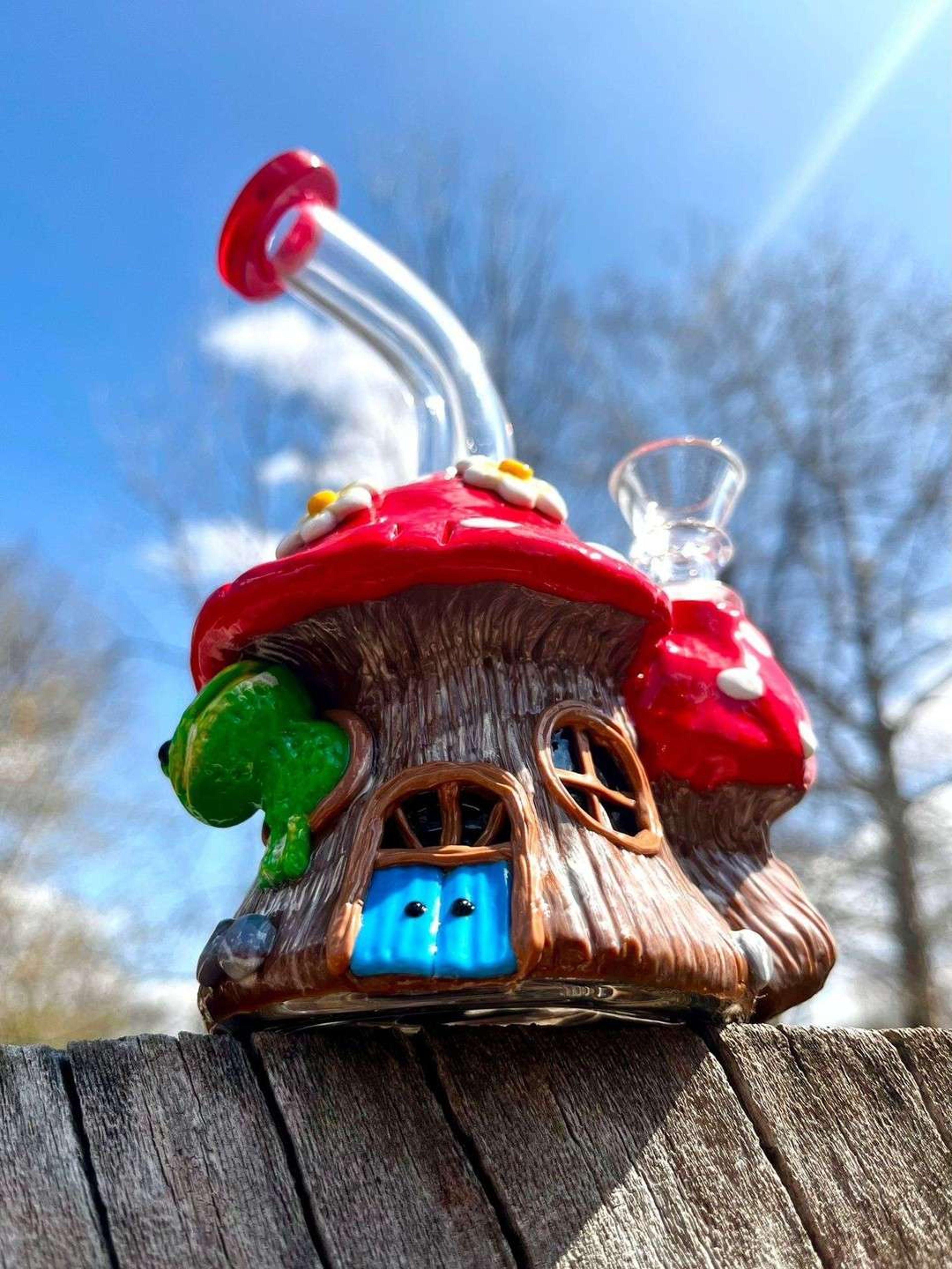 7" Froggy Glass Ceramic Rig image 0
