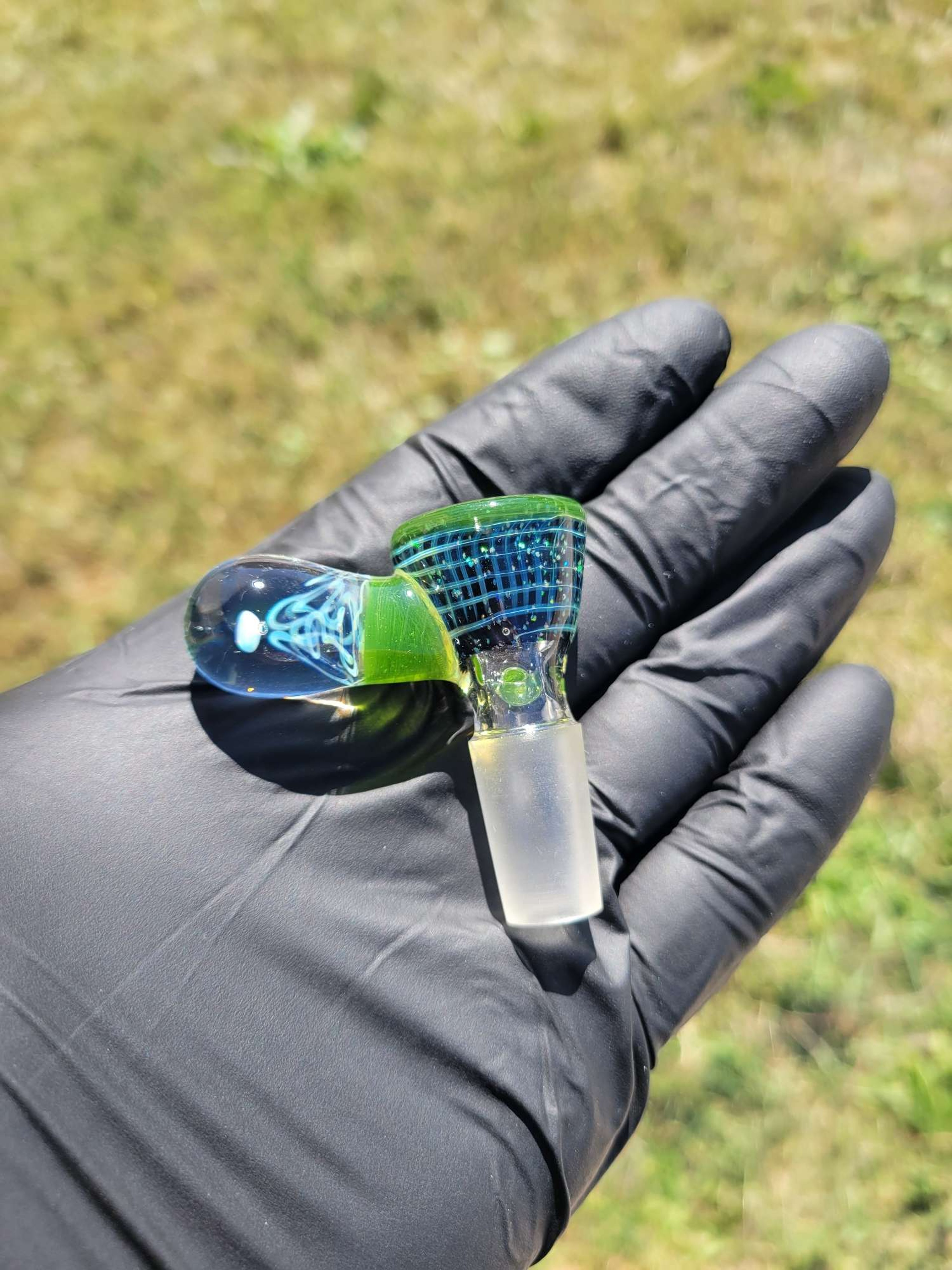 MTP GLASS 14MM CRUSHED OPAL W/ UV ACCENTS image 0