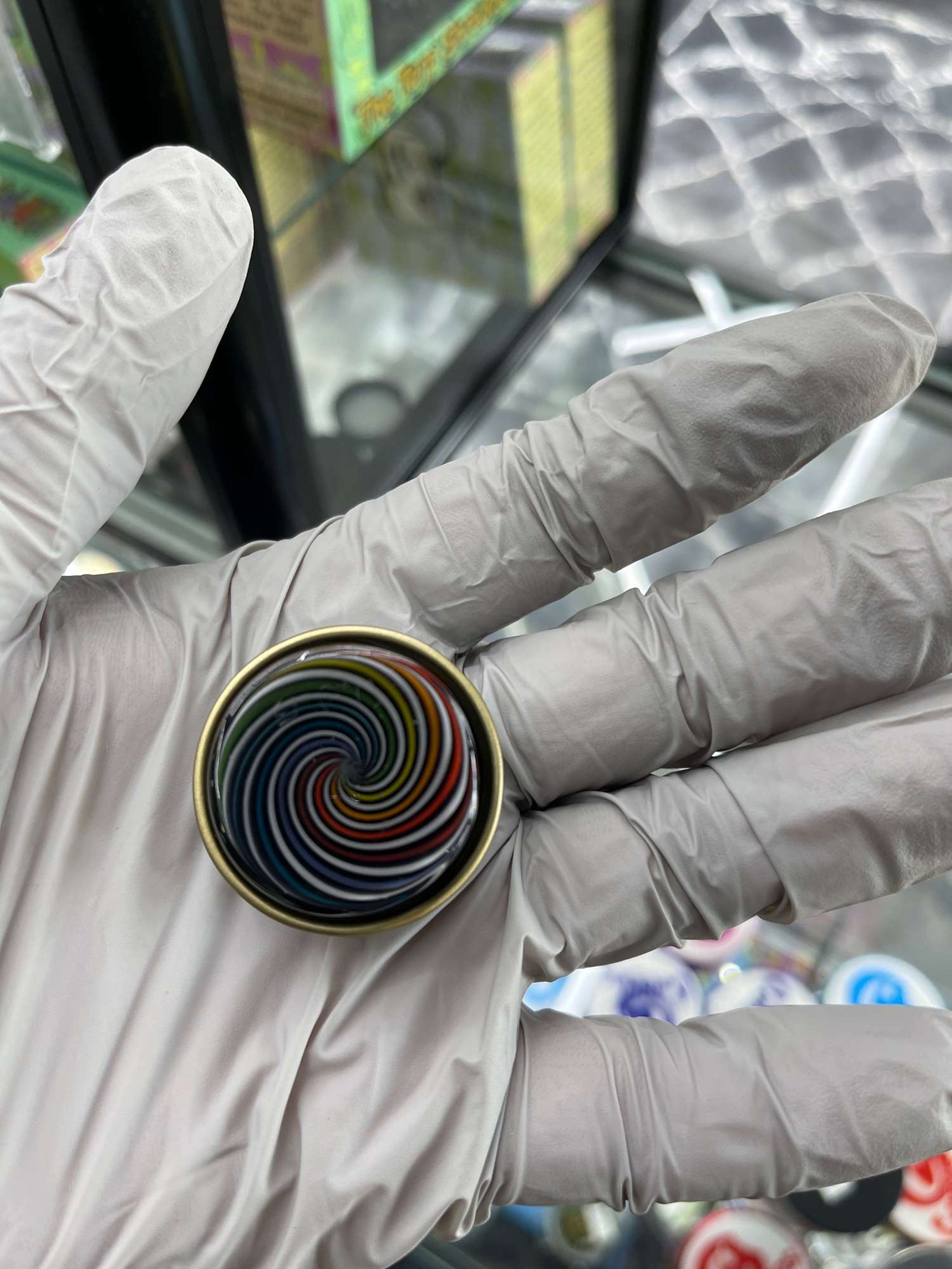 Rainbow Line Worked Rosin Jar image 0