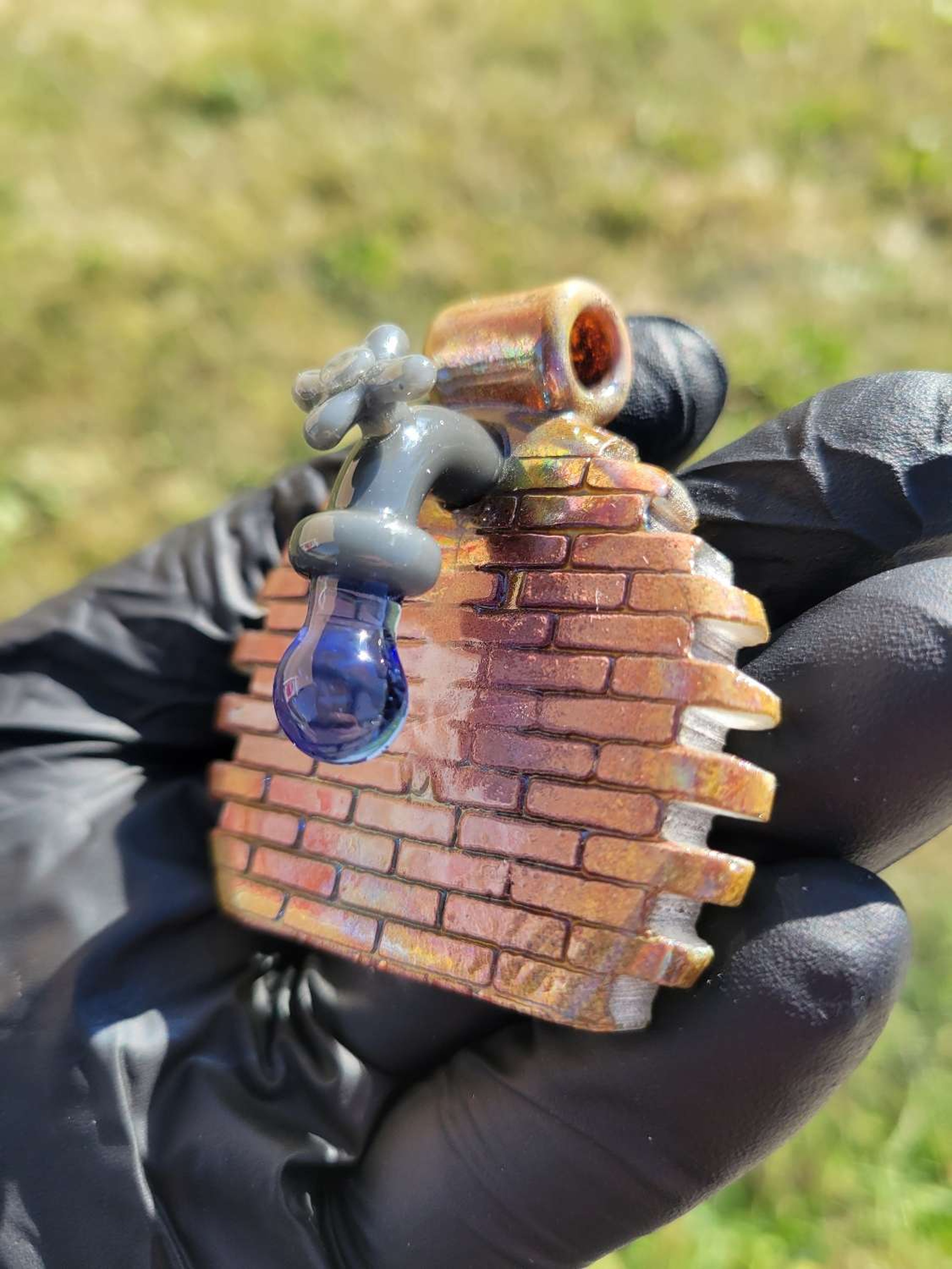Pakoh Faucet Pendant w/ purple drip image 0