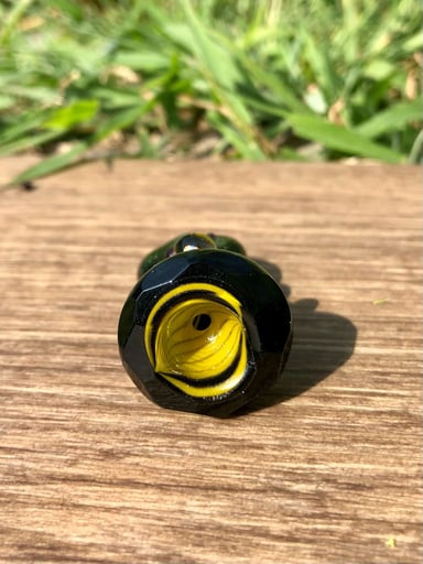 Preview pic of Chris Hubbard- Mini faceted Push Bowl Chillum