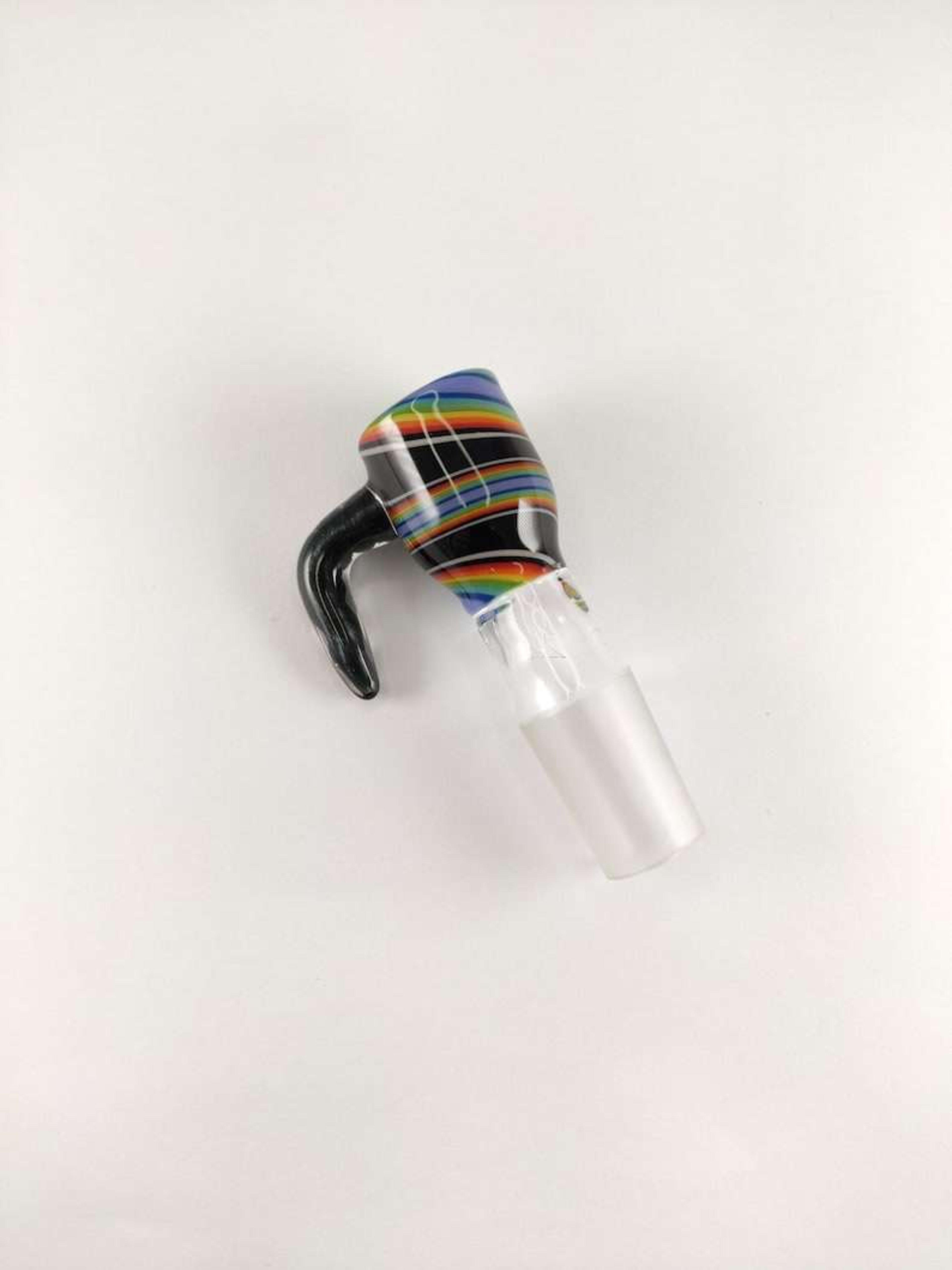 Glass pipe head, 18 mm borosilicate glass head, handmade, Galaxy Rainbow image 0