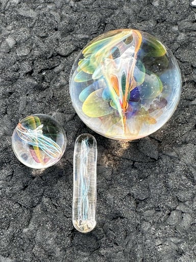 Preview pic of Gold&silver fumed slurper set
