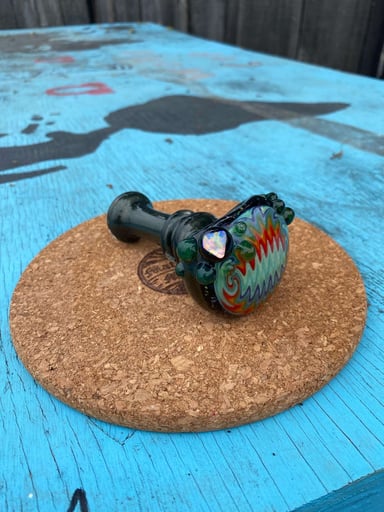 Preview pic of Harold Ludeman Worked Spoon w Crushed Opal