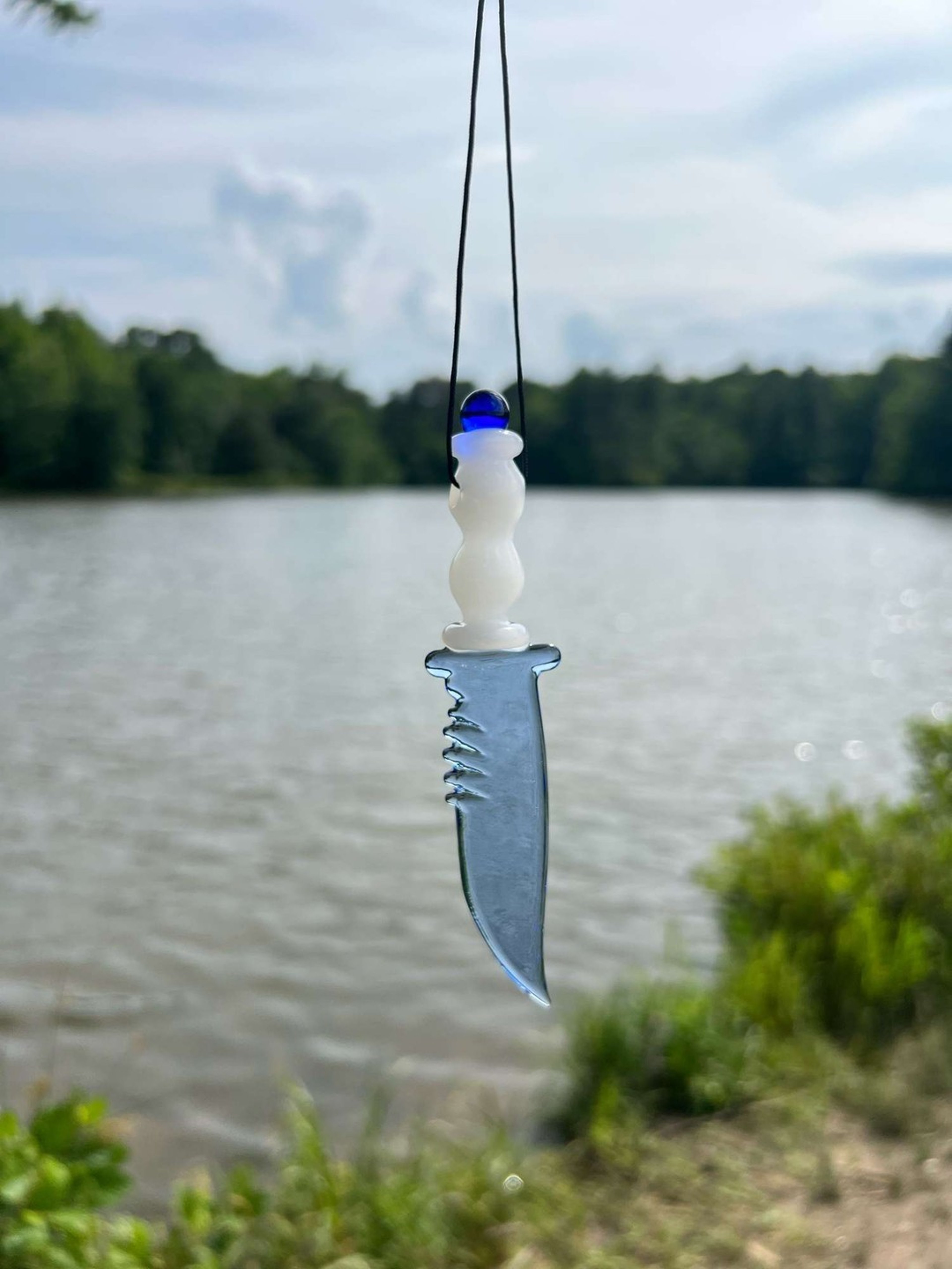 Preview pic of 4.75” Dagger Glass Pendant