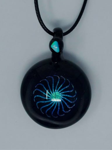 Preview pic of Dichro and opal pendant 