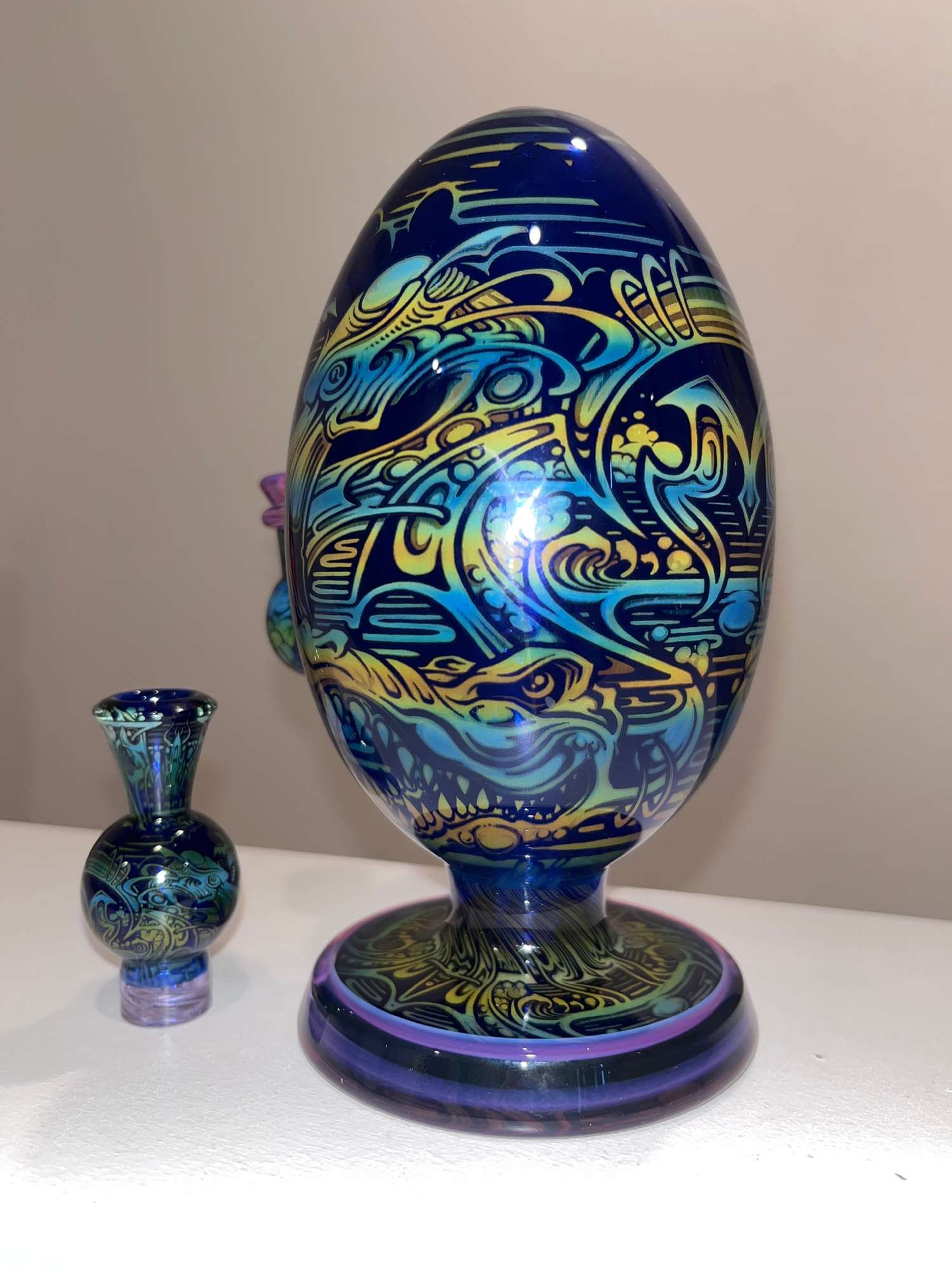 Preview pic of Elite Mothership Swamp Glass Egg 