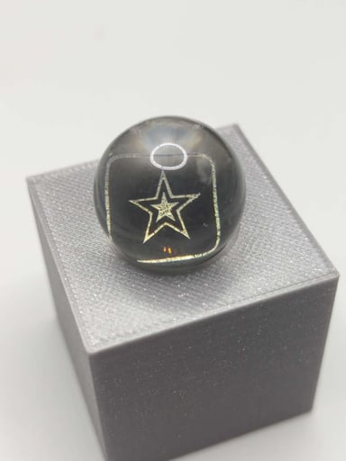 Preview pic of Dichro Star in clear Marble