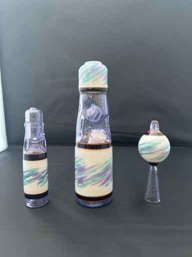 Preview pic of Swan Glass X Jack Blew “Jazz cup”Ramune bottle coolab set