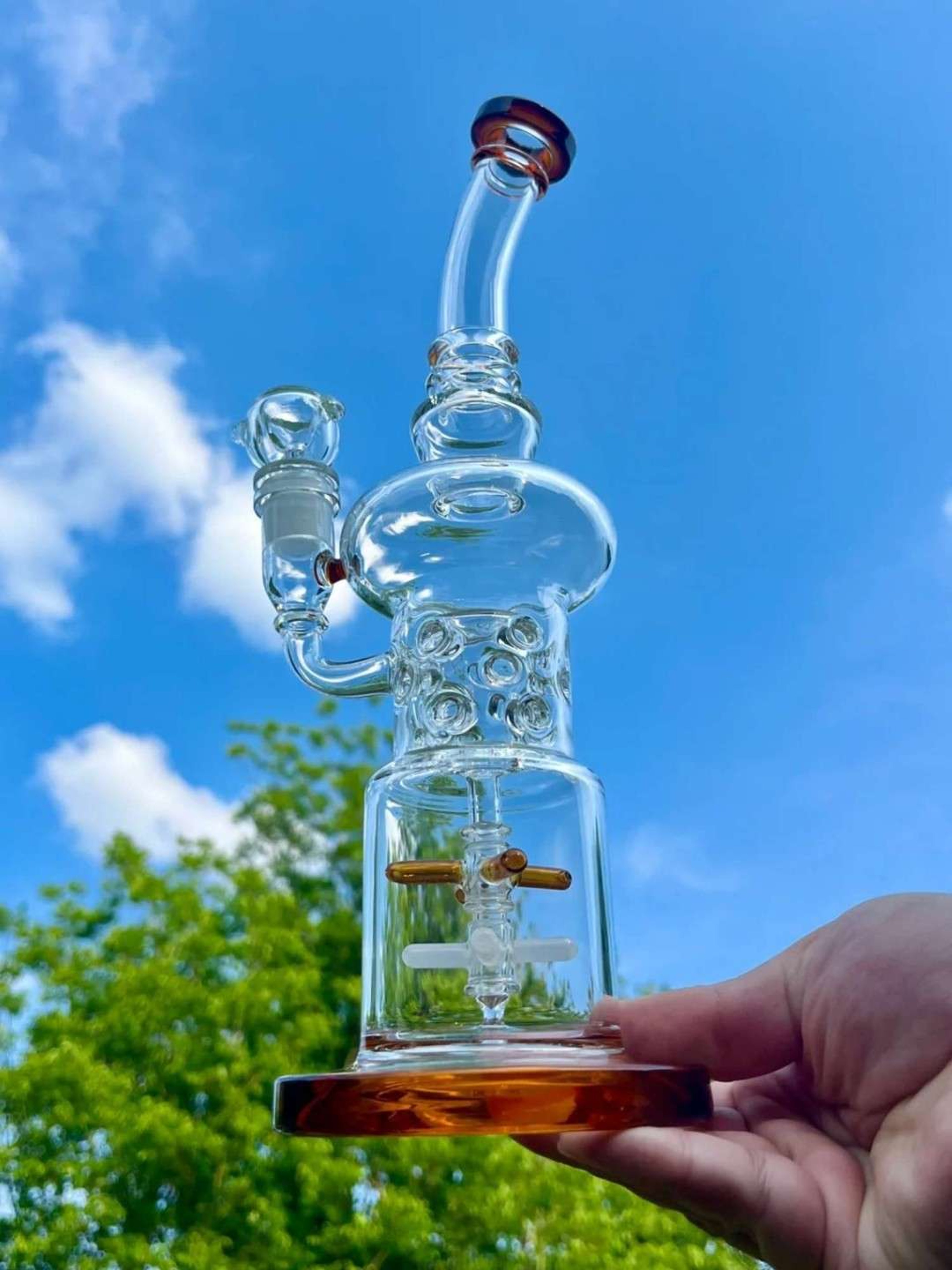12″ Double Propeller Drum Water Pipe image 0