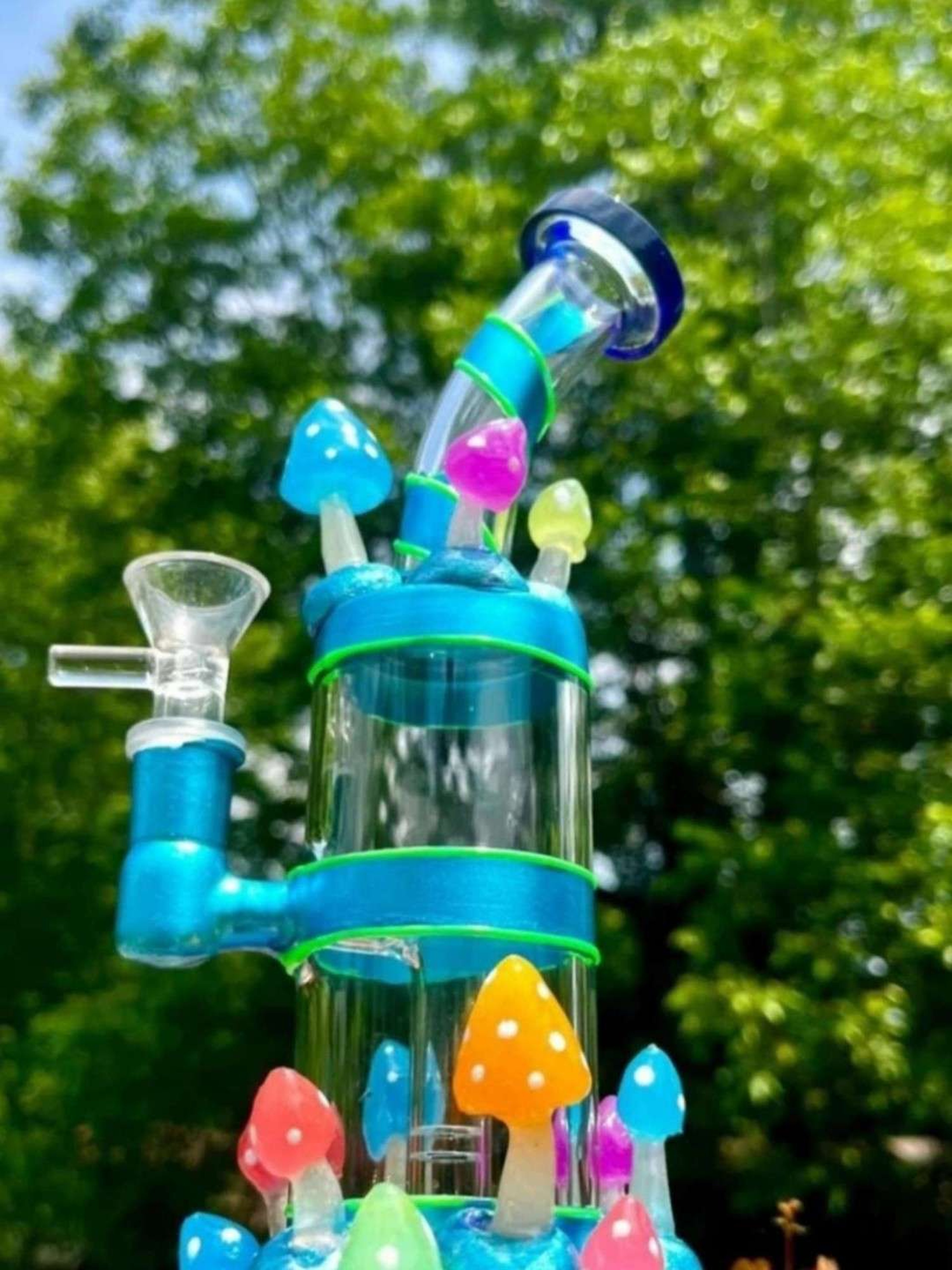 Preview pic of 9 Transparent Blue Glass Rig