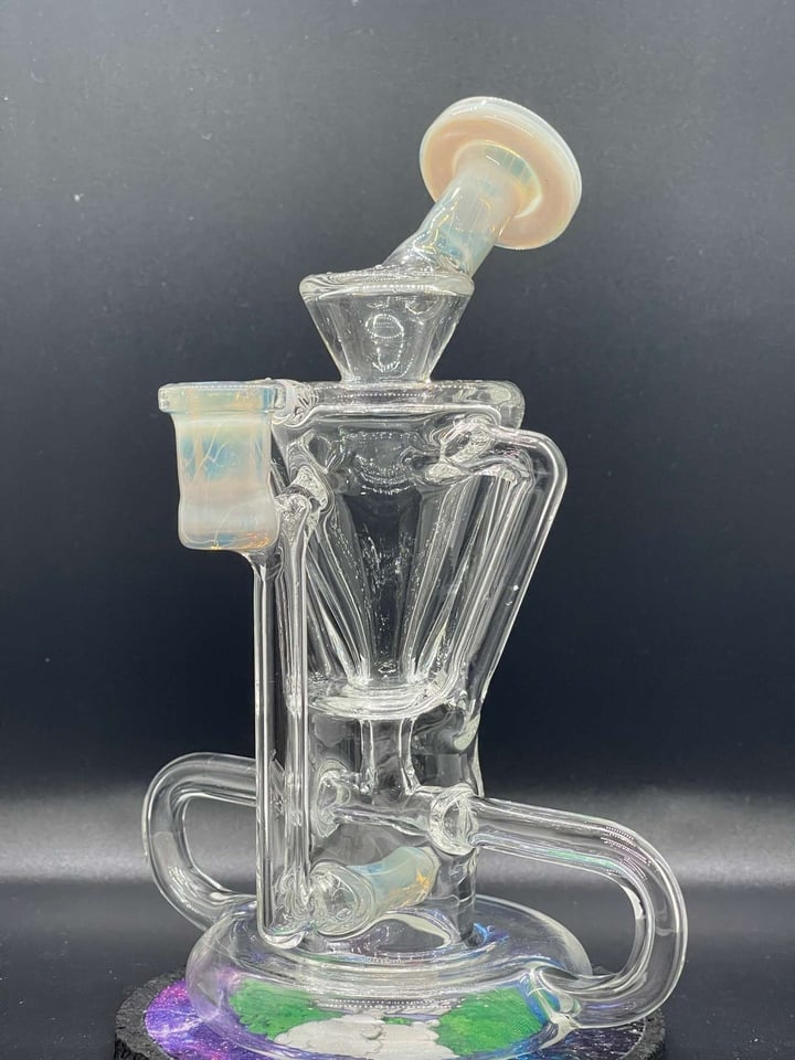 Rowdy Glass T-Bone Recycler in Moonstone Image 1