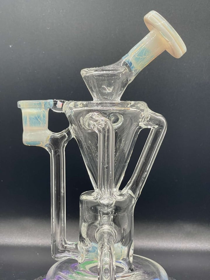 Rowdy Glass T-Bone Recycler in Moonstone Image 2