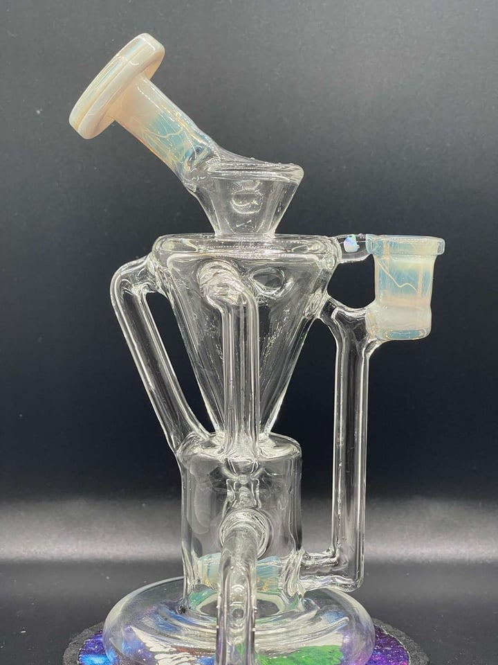 Rowdy Glass T-Bone Recycler in Moonstone Image 4