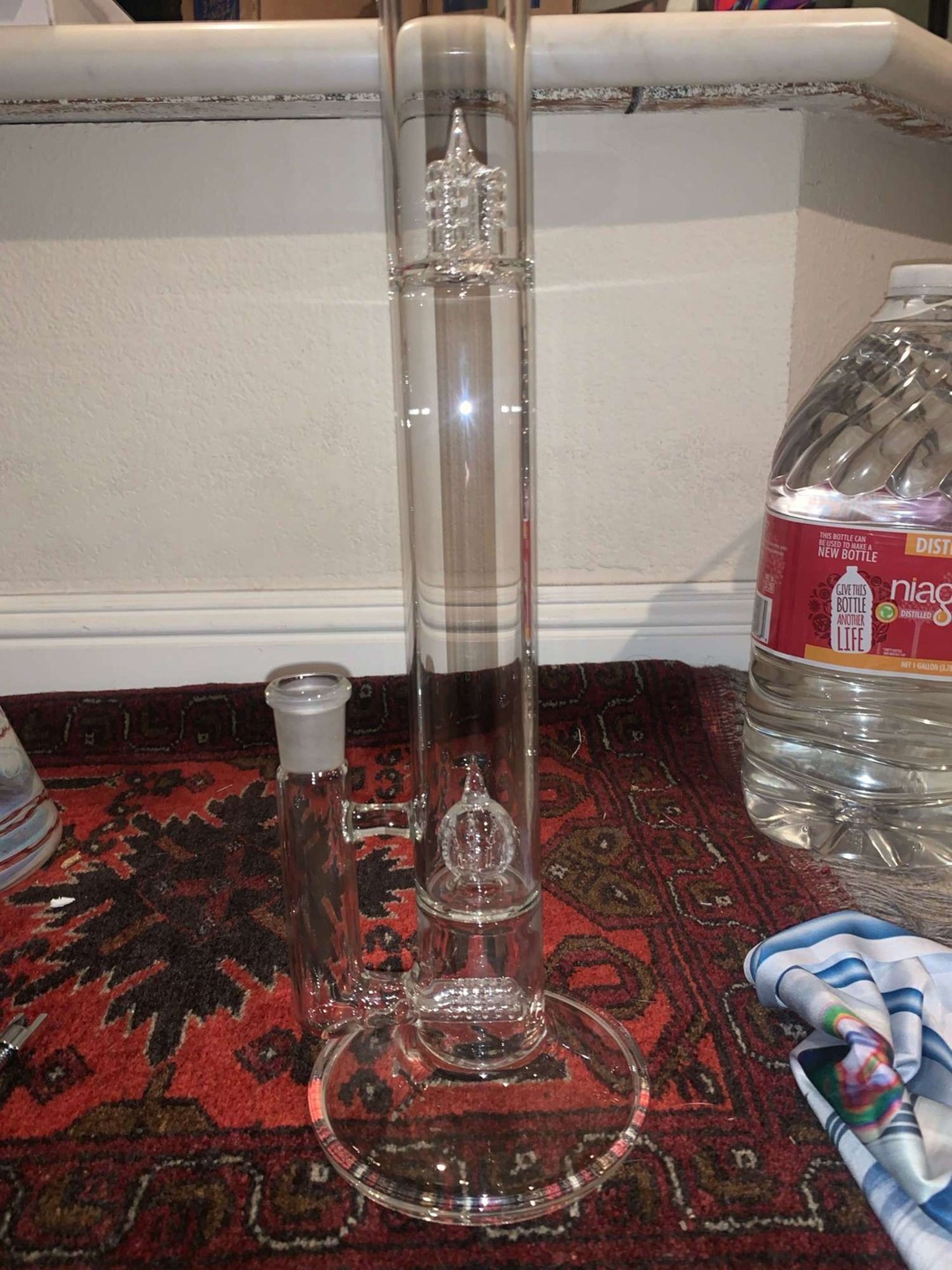 2k glass art dual stem to “imperial” like with splash guard image 0