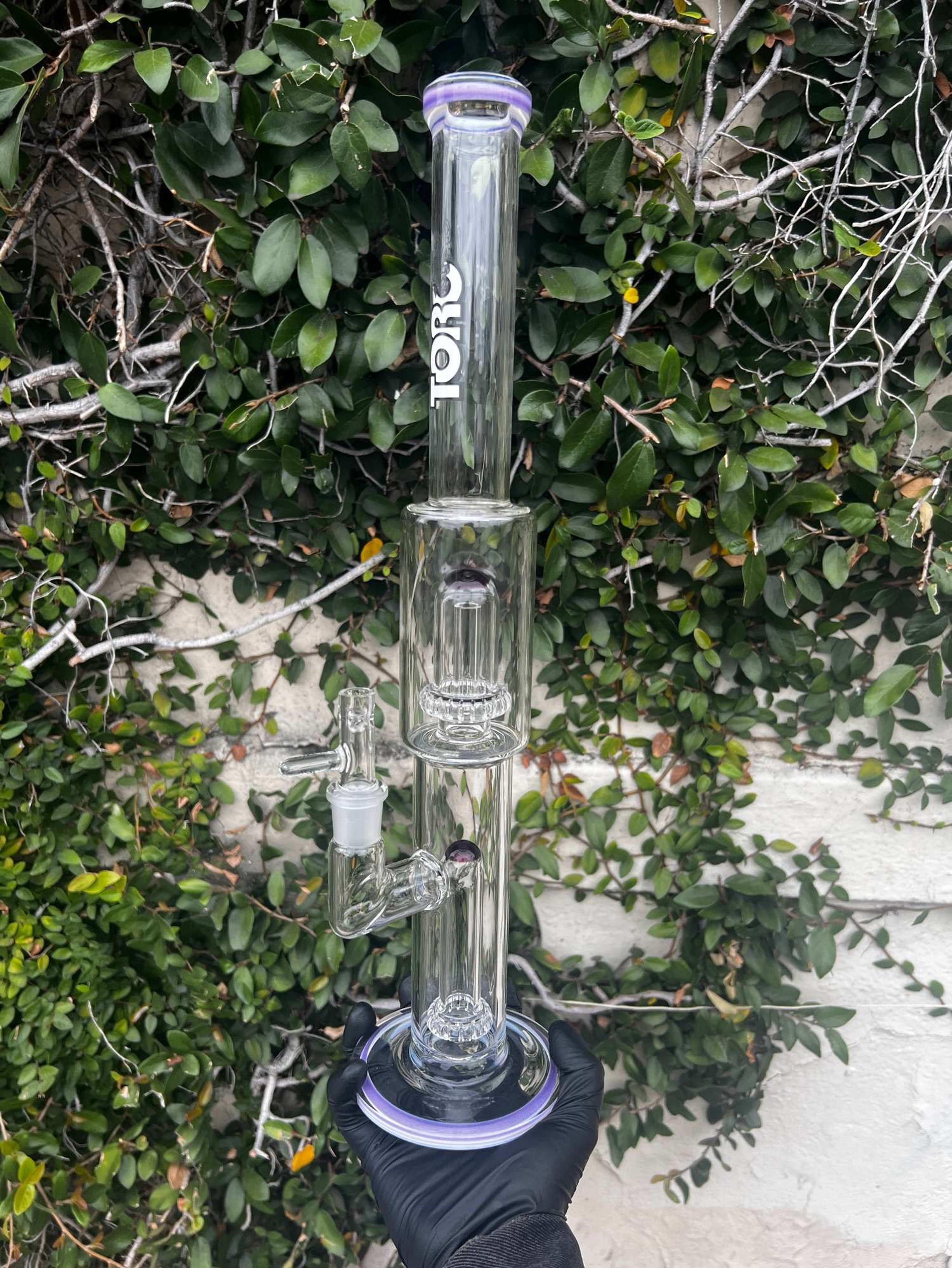 TORO GLASS CIRC 18” STRAIGHT TUBE PURPLE (18mm) image 0