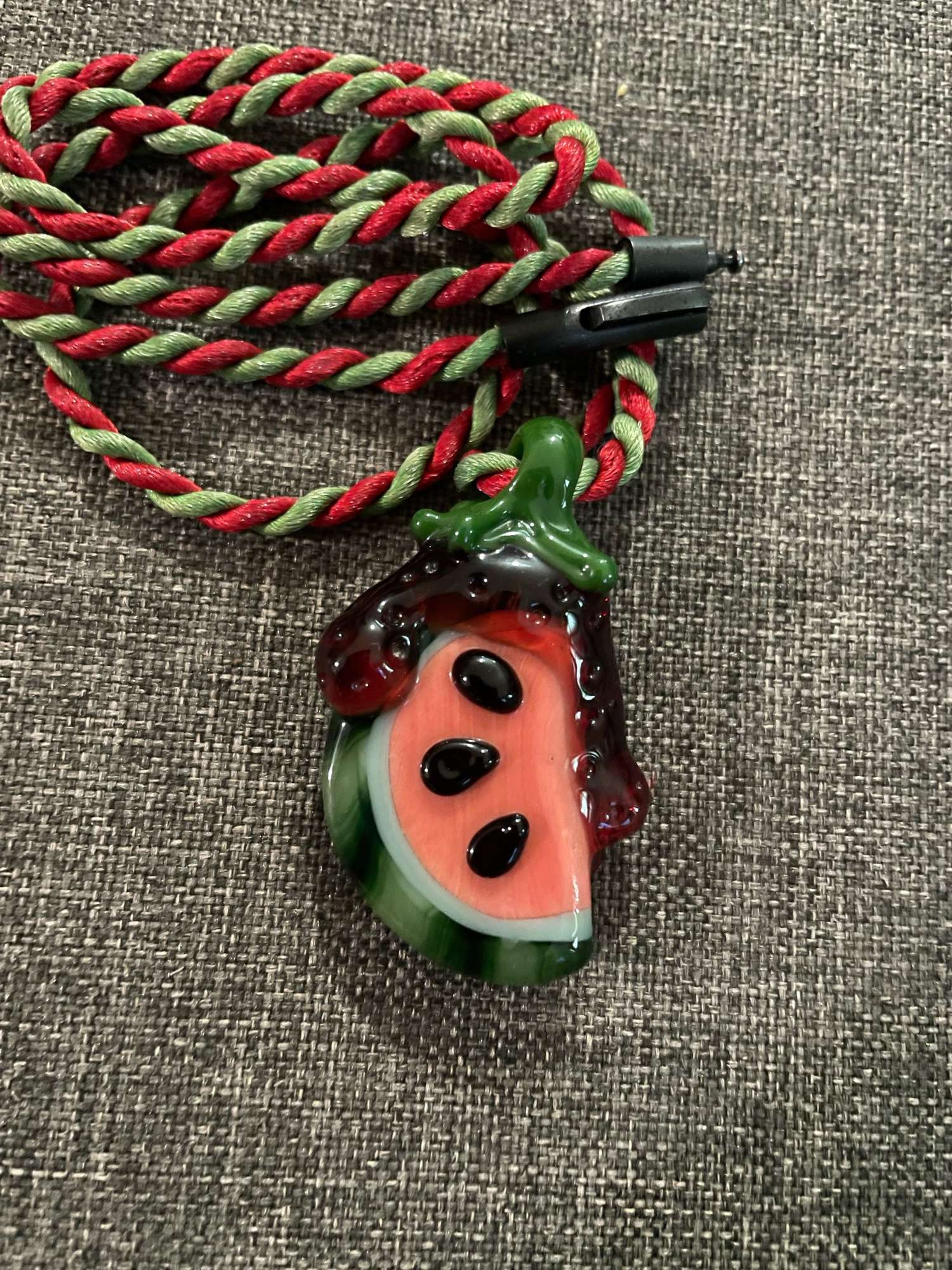 Strawberry Watermelon pendant by GlassByBoots image 0