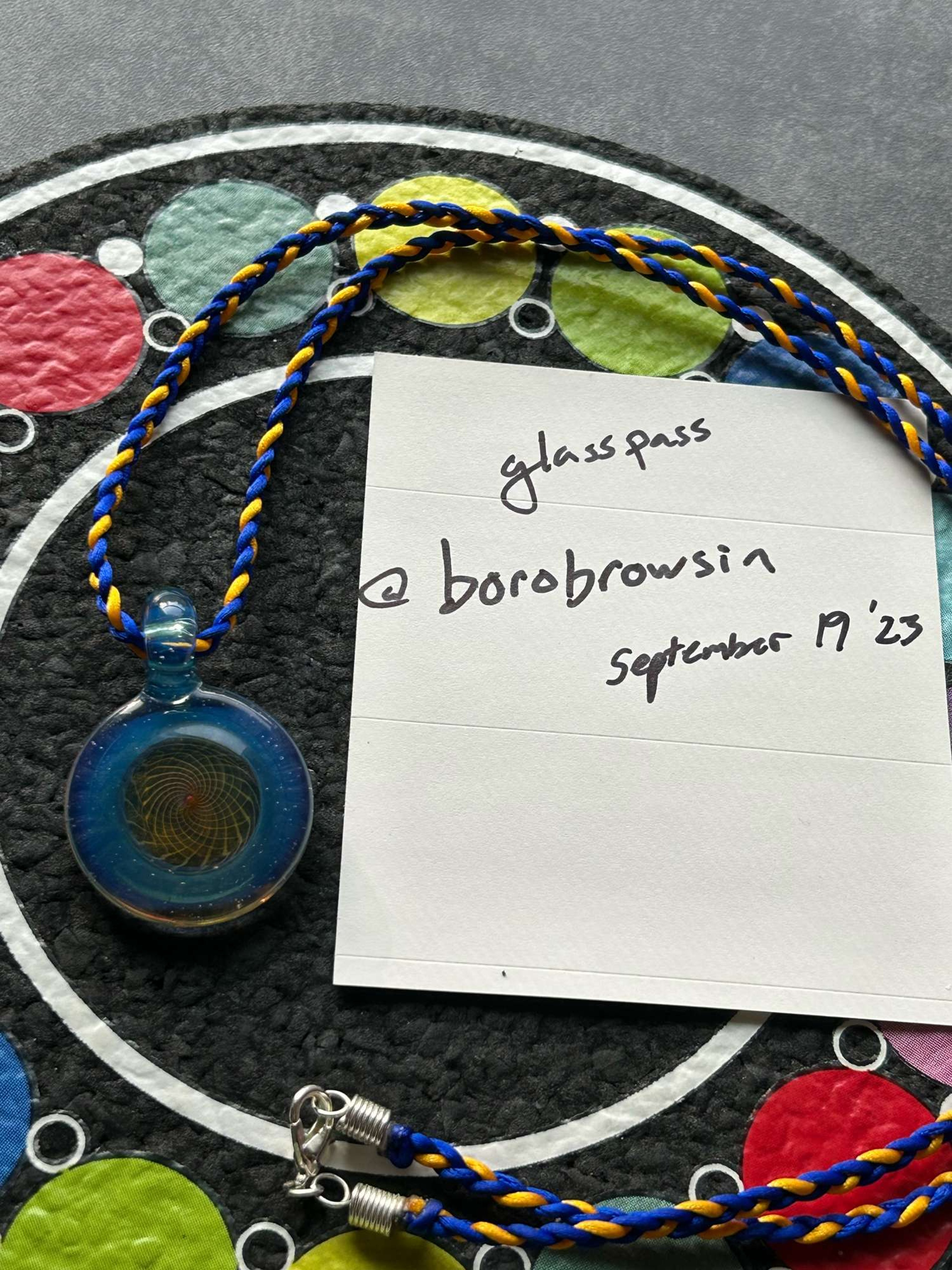 Gatez glass (Zach Gates) fumicello pendant image 0