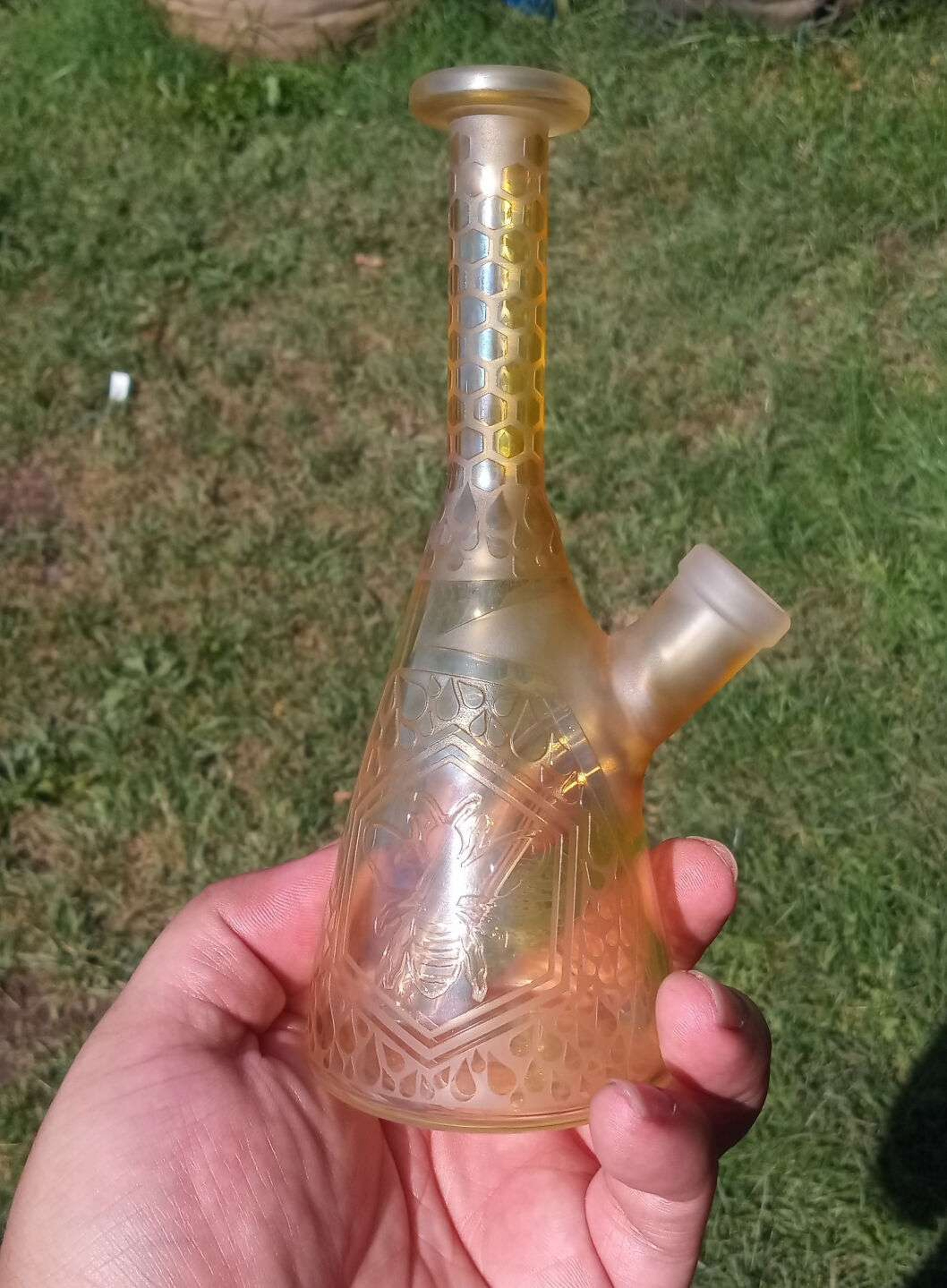 Sandblasted Bee Honeycomb Fumed Minitube image 0