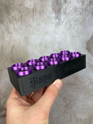 Preview pic of 18mm 10 Slot Stand Black/Purple Silk