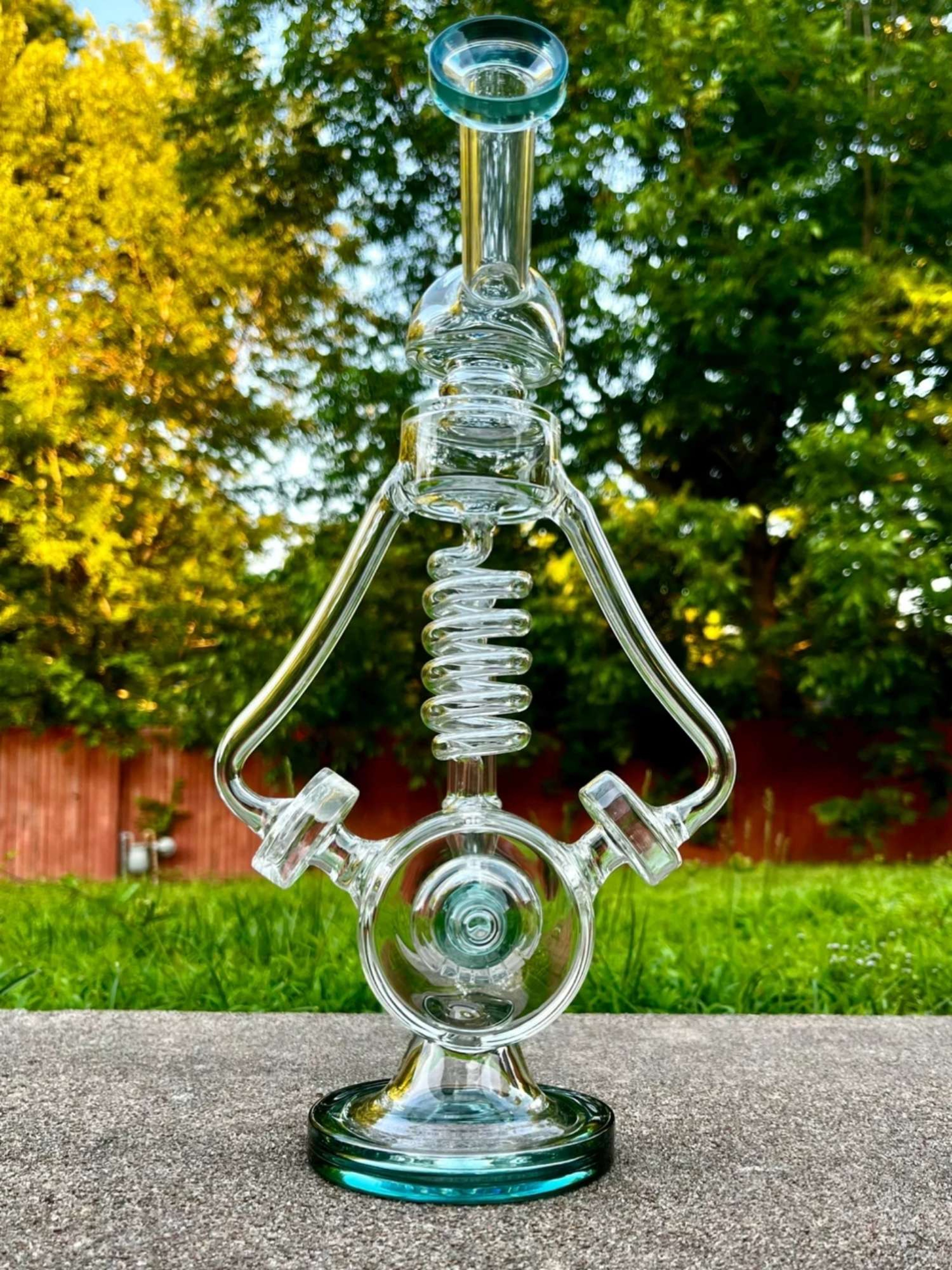 Astral Whirlpool Glass Recycler Bong Water Pipe and Rig image 0
