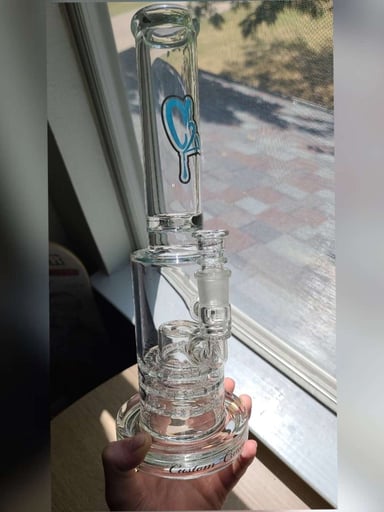 Preview pic of 18mm C2 Custom Creations triple ratchet perc w matching slide