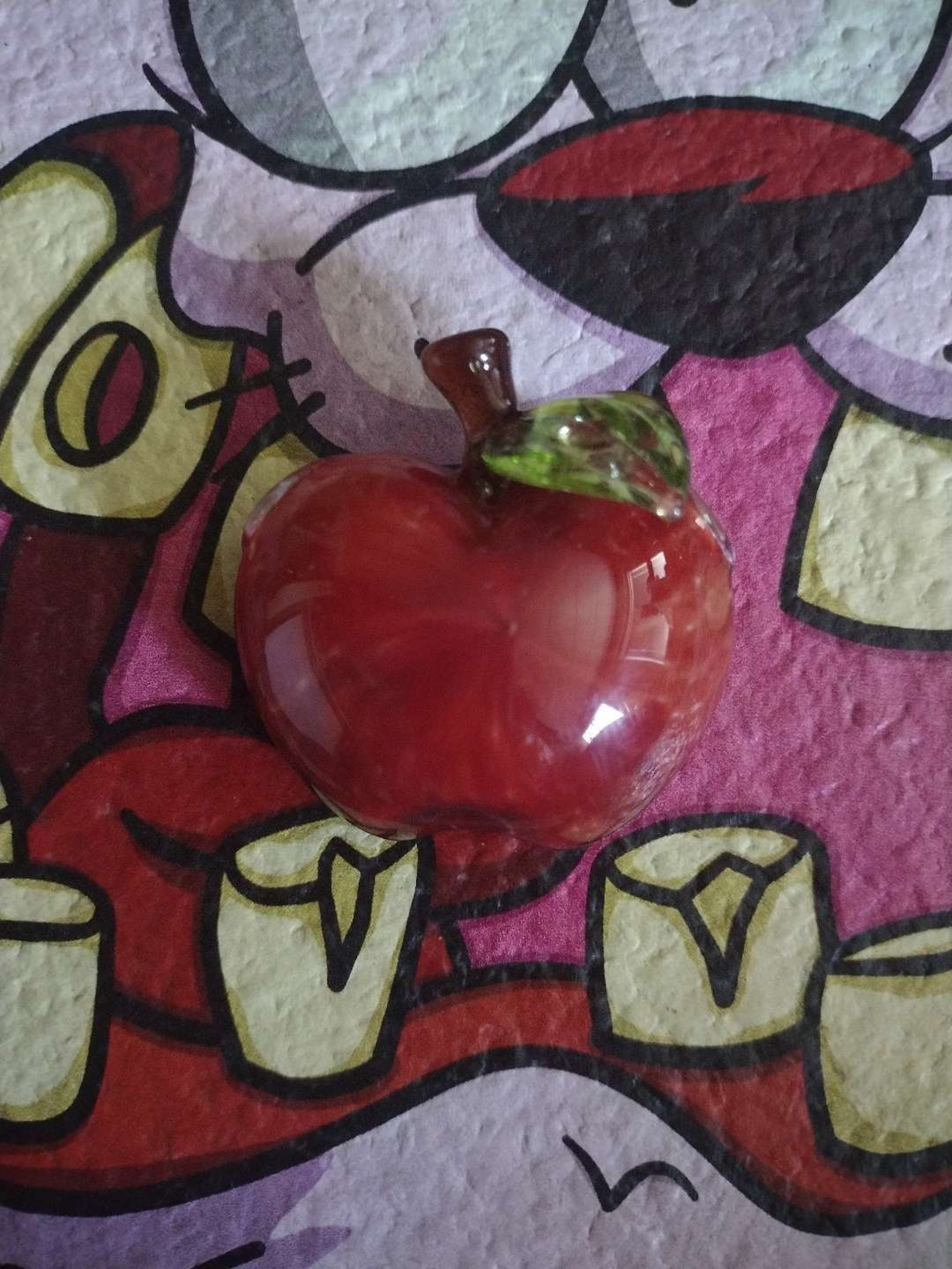 Hollow Red Apple Pendant image 0
