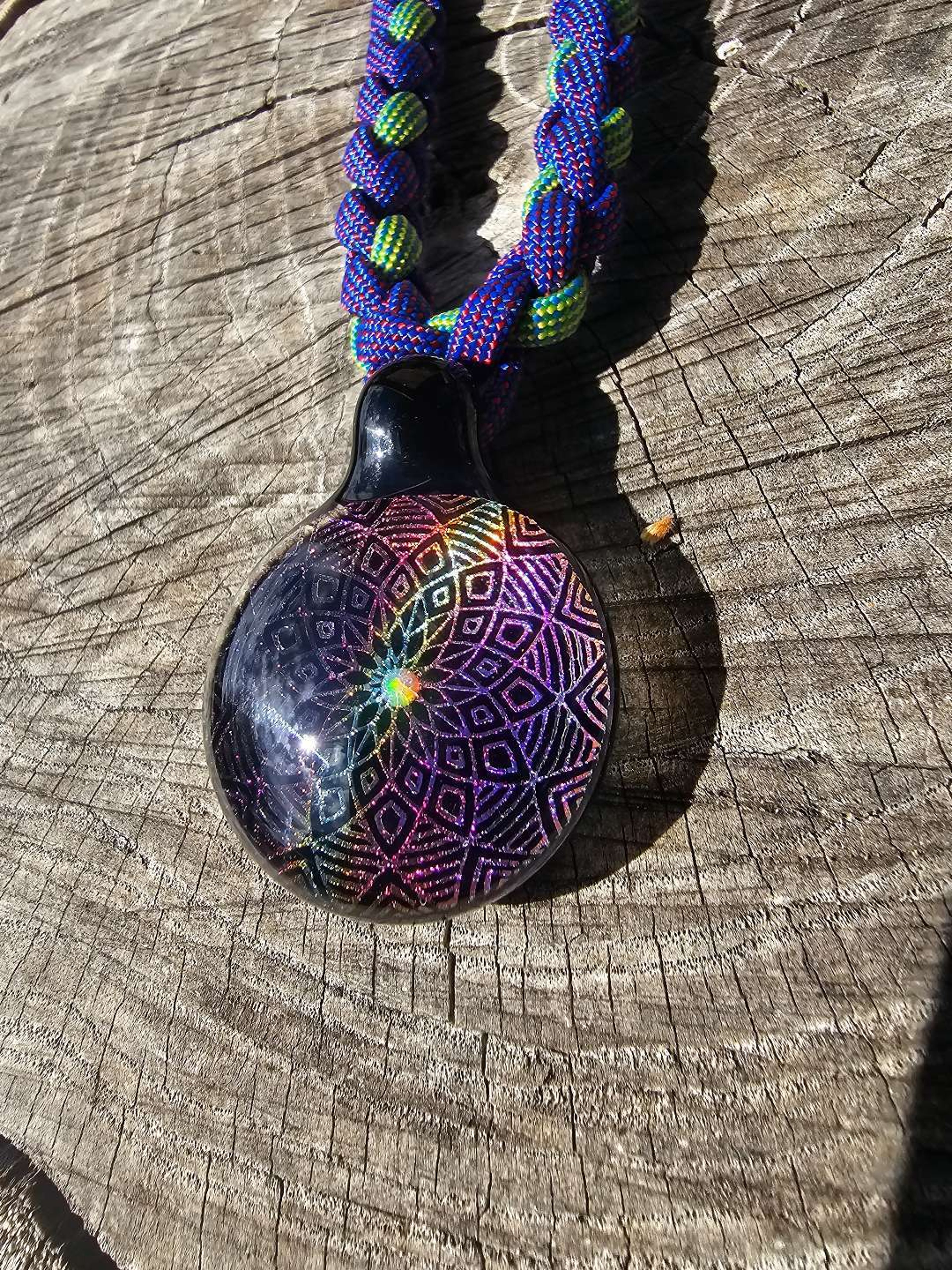 Wrapped subtl mandala pendant image 0