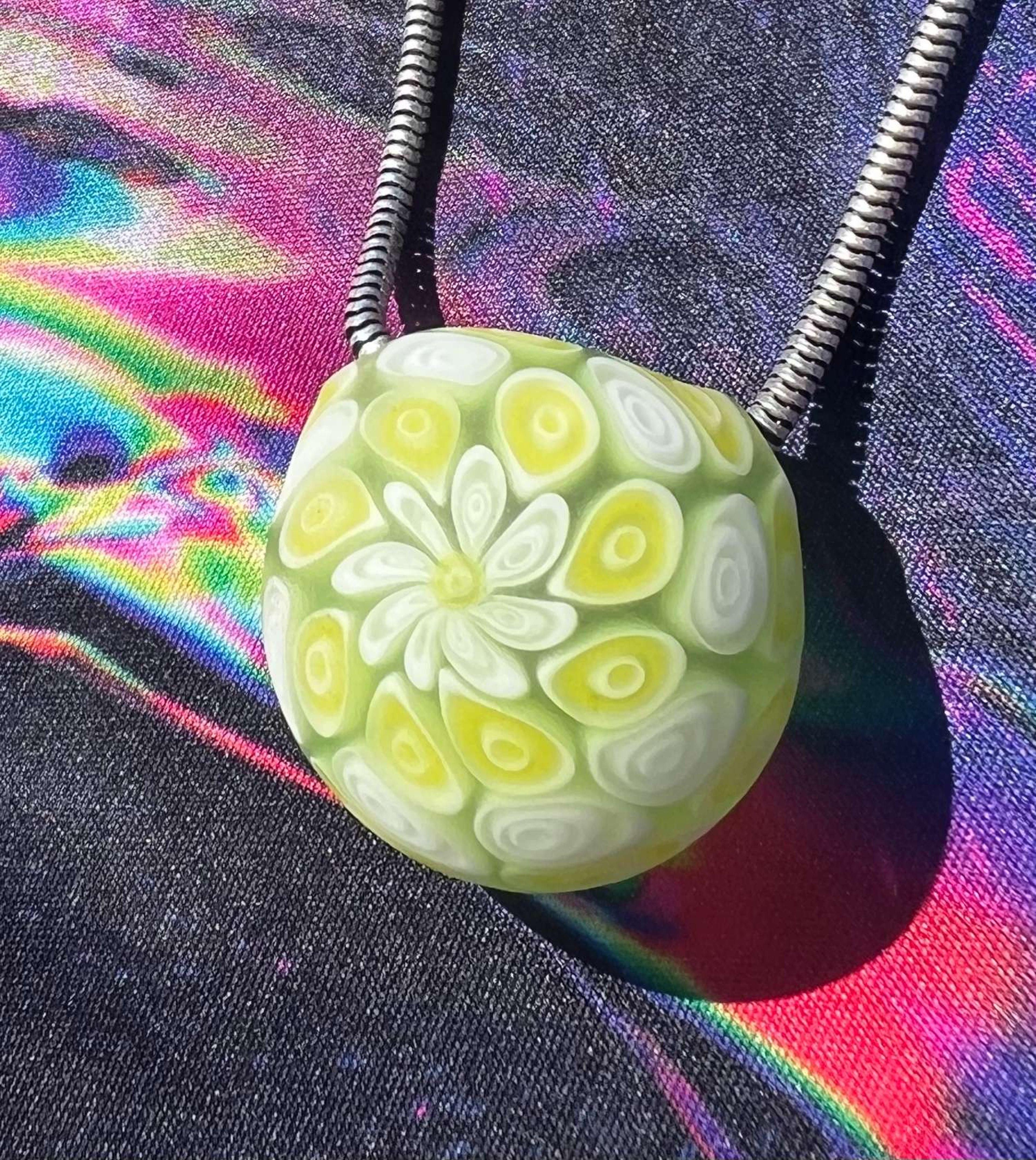 sandblasted dotstack pendant image 0