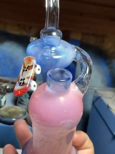 Preview pic of Burning Bush x Joe King x Shackk 10 mm Can Recycler With Fused Skateboard Accent Comes with Peli Hard Case