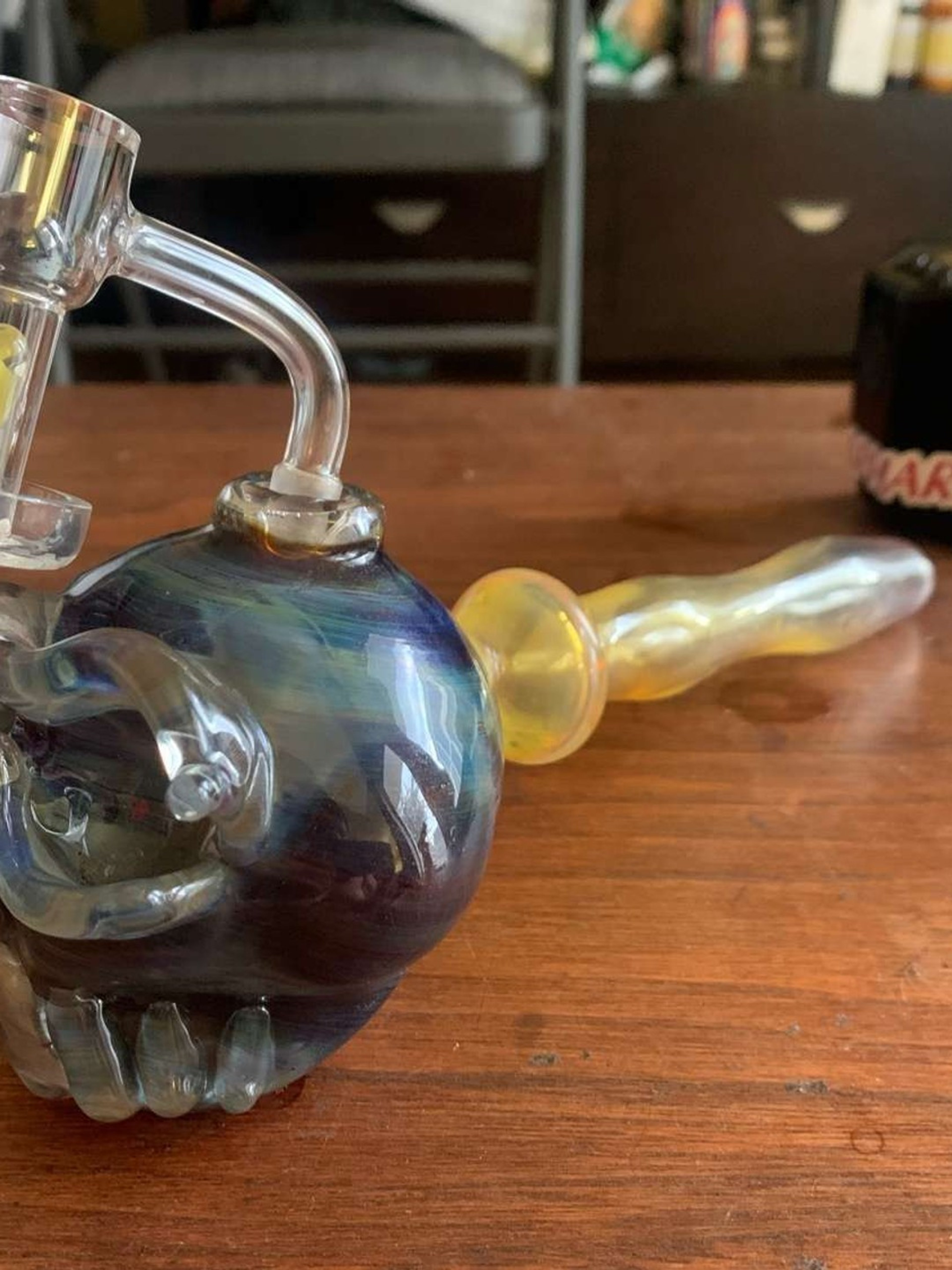 Preview pic of Greenwood Glass Design skull dab hammer 