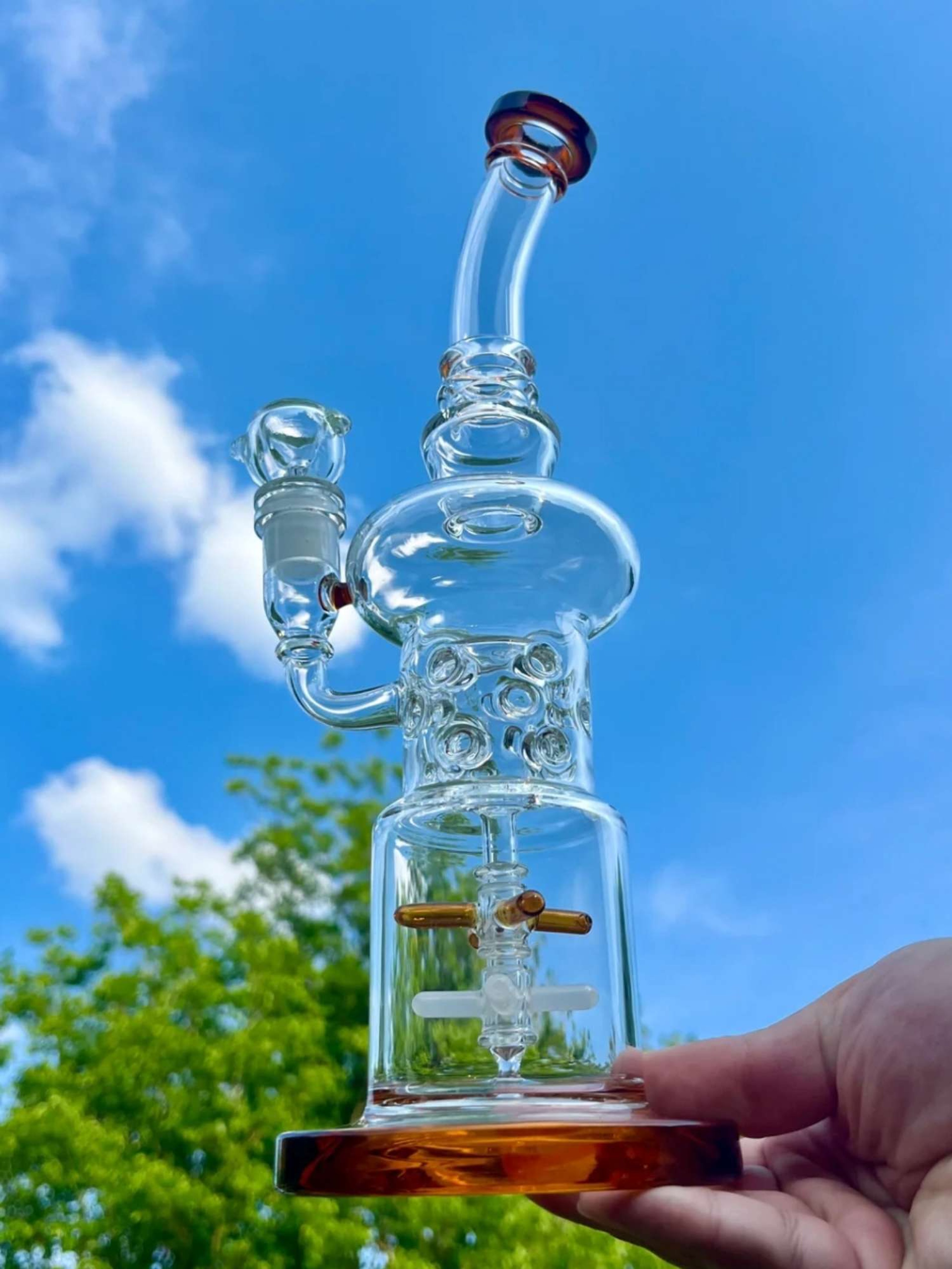 12″ Double Propeller Drum Water Pipe image 0