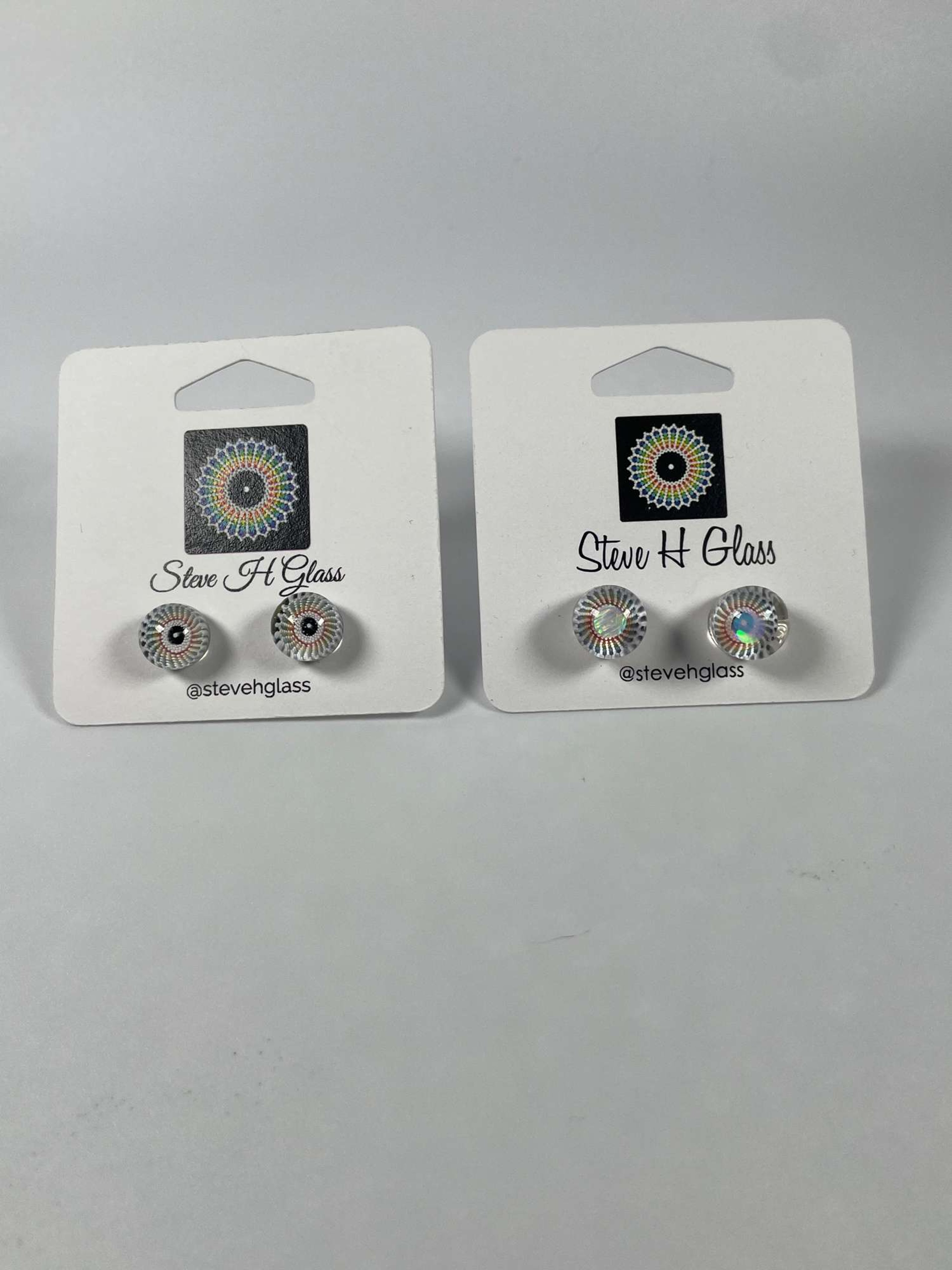 Preview pic of Steve H Glass OG Dot Pattern Earrings - 1 Pair Only