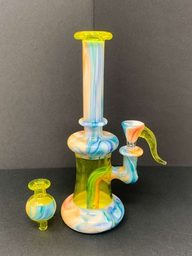 Preview pic of Toasted Gnome Rainbow Marble Water Pipe