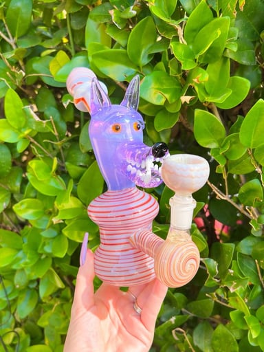 Preview pic of Big Bad Wolf Red Swirl Water Pipe