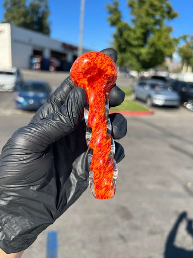 Preview pic of Orange Frit Spoon 