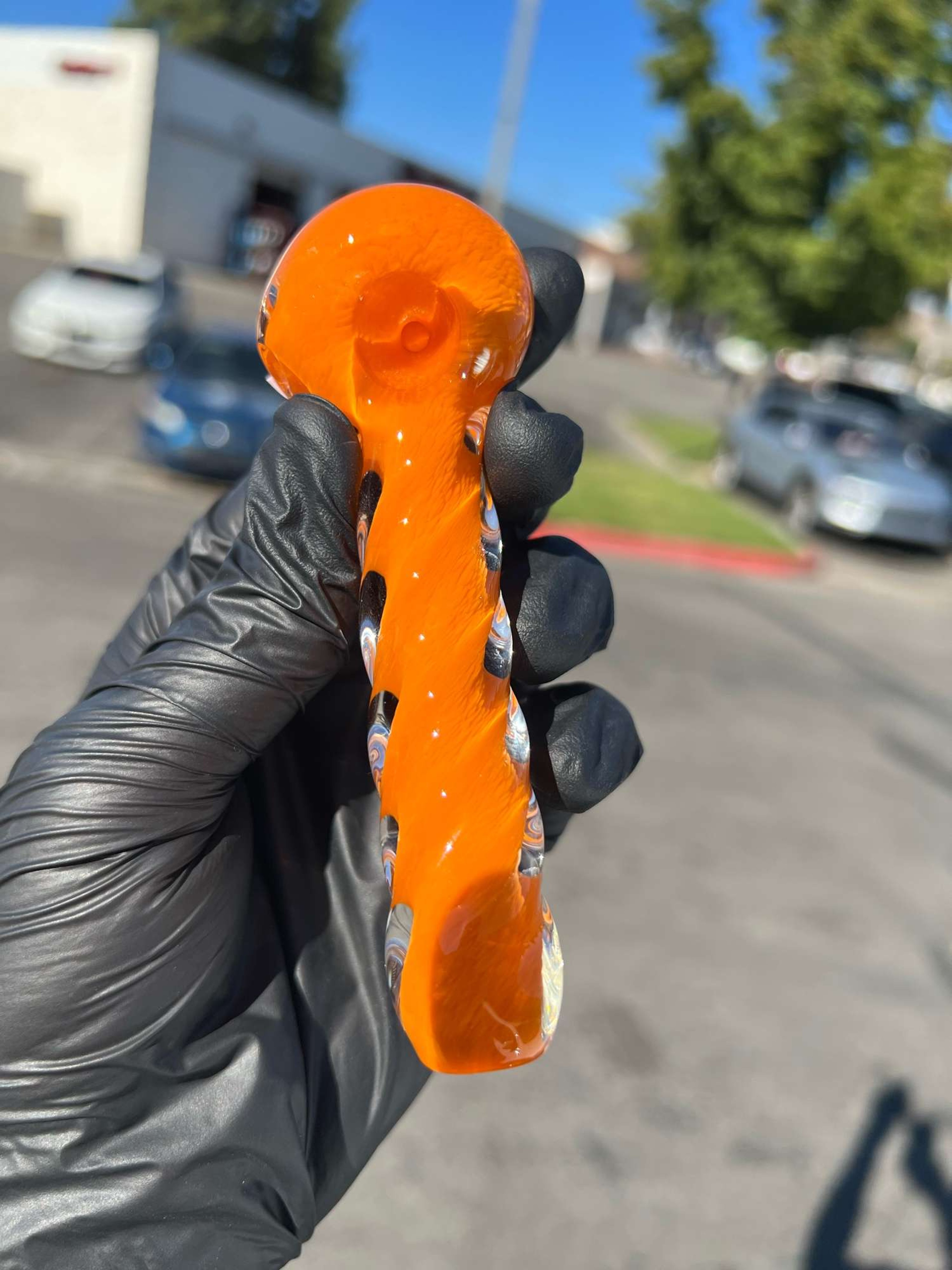 Preview pic of Orange Pop Swirl Spoon