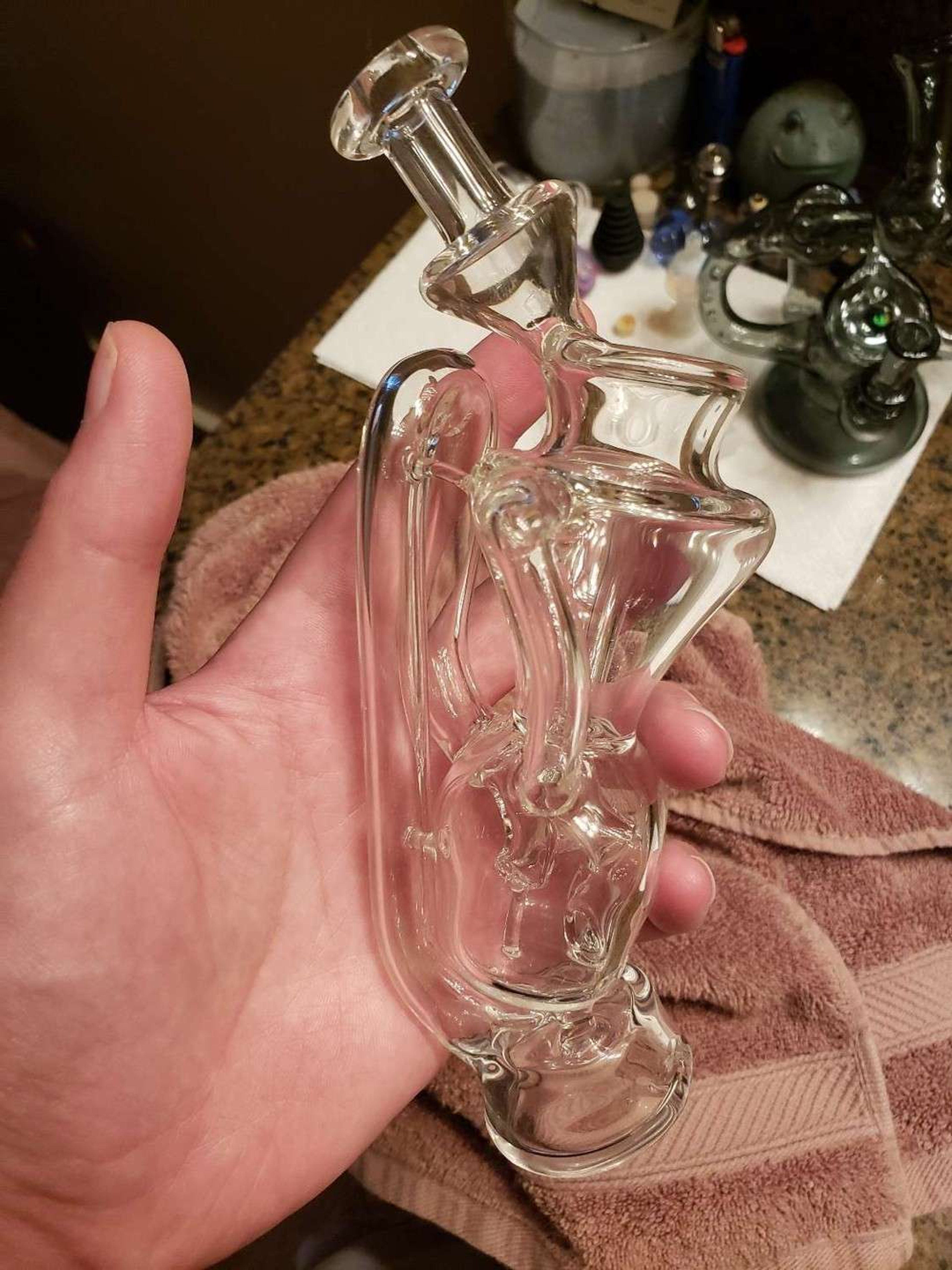 Preview pic of Padd glass puffco peak OG/Pro clear recycler top