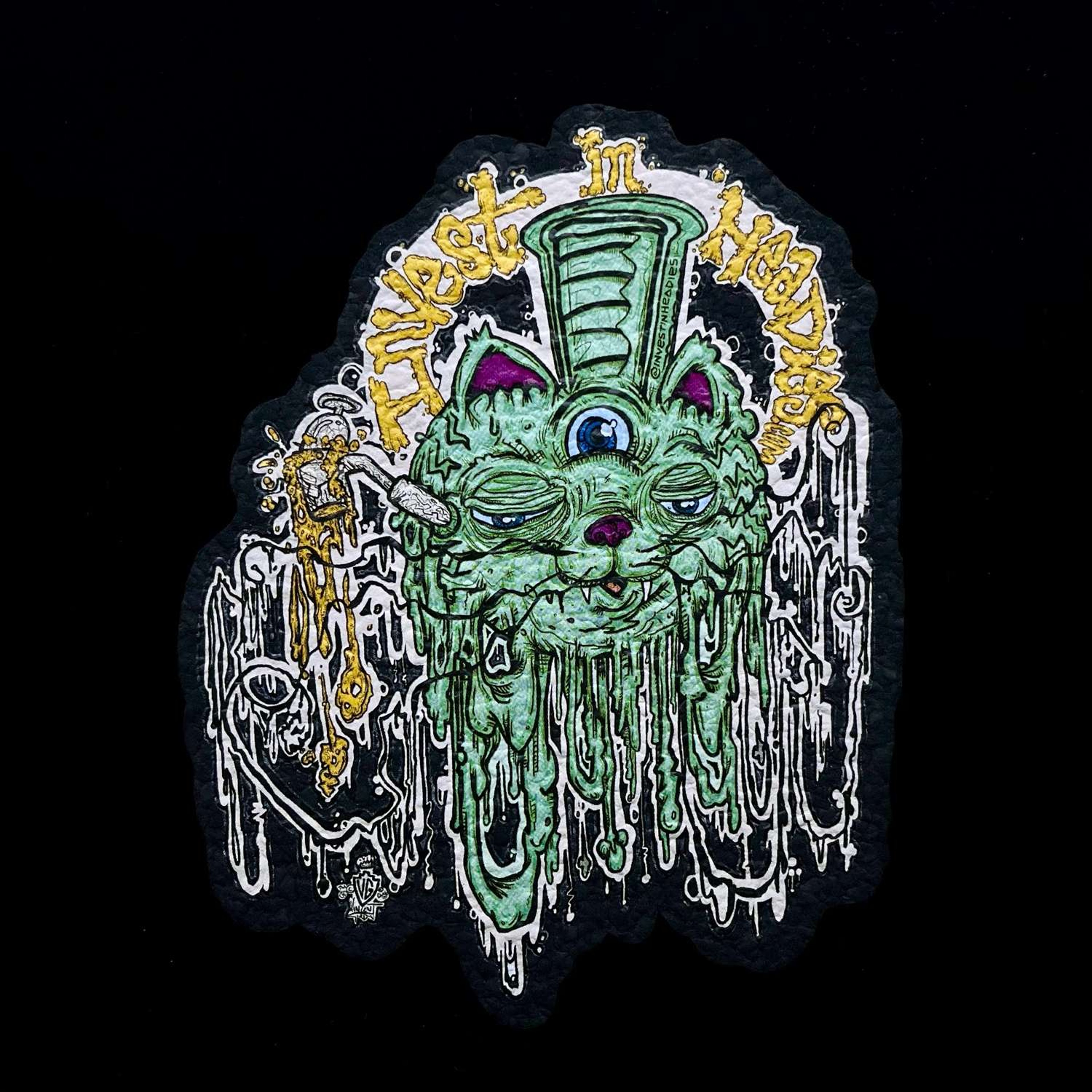 Drippy Cat Mat by InvestinHeadies x Vincent Gordon x Moodmats image 0