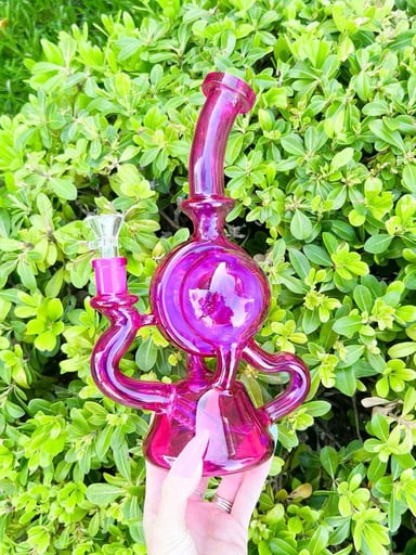 Preview pic of Pink Fuchsia Recycler Water Pipe