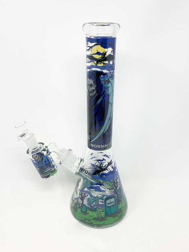 Preview pic of Wormhole Grim Reaper 16 Inch Beaker With Ash Catcher
