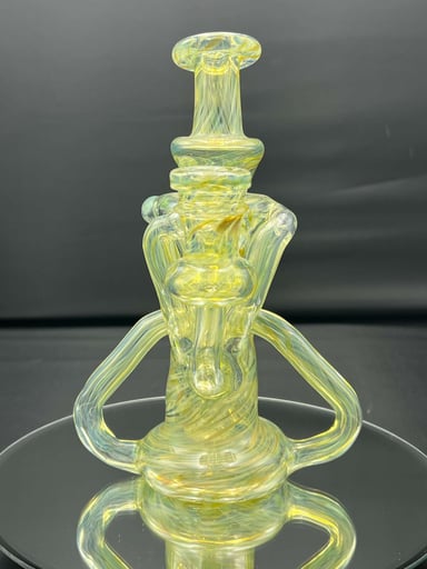 Preview pic of SpunOut Glass Yellow Quad Recycler