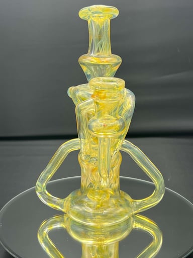 Preview pic of Spun Out Glass Yellow/Orange Quad Recycler
