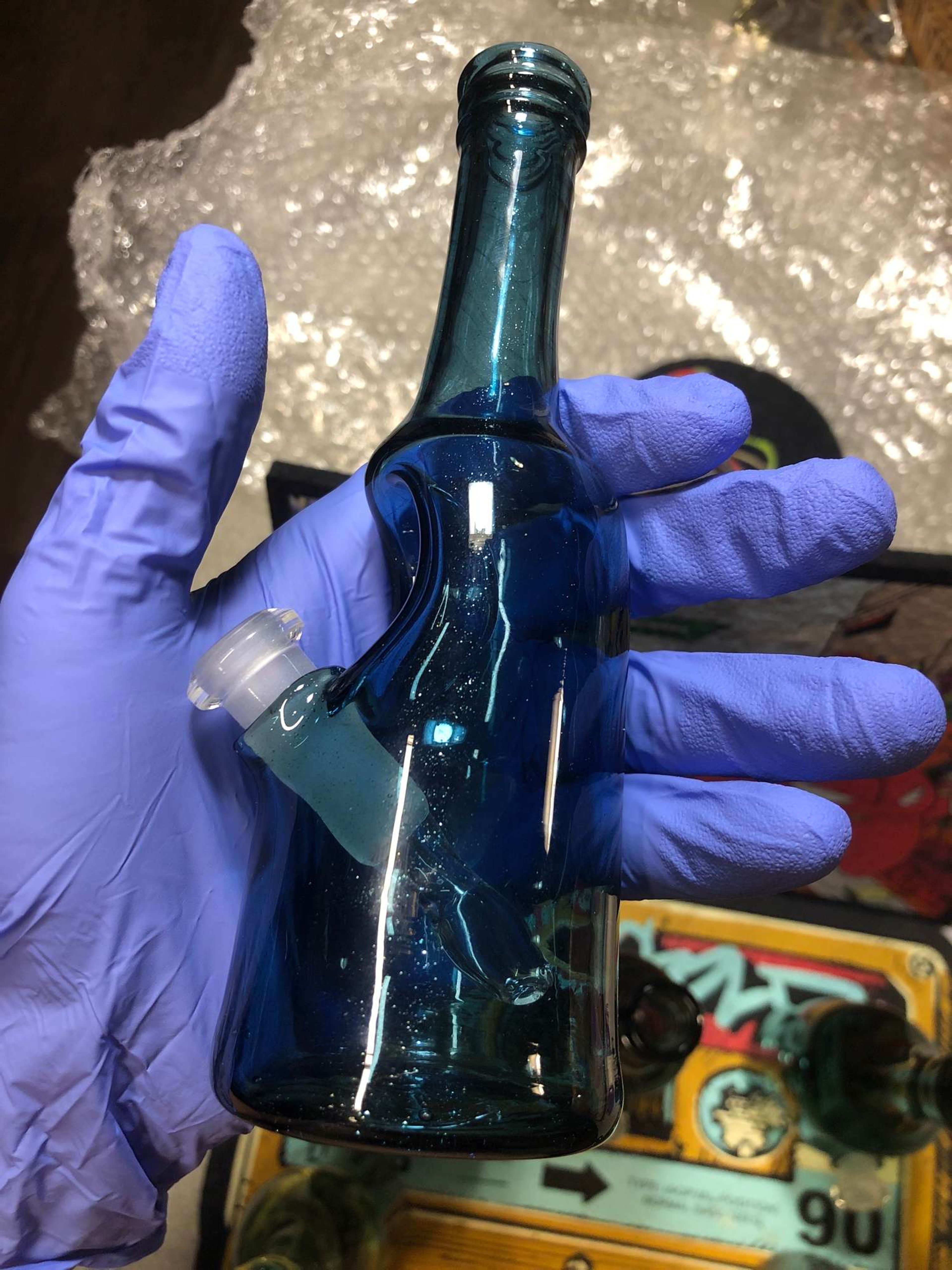Preview pic of Saki bottle by CostaGlass 