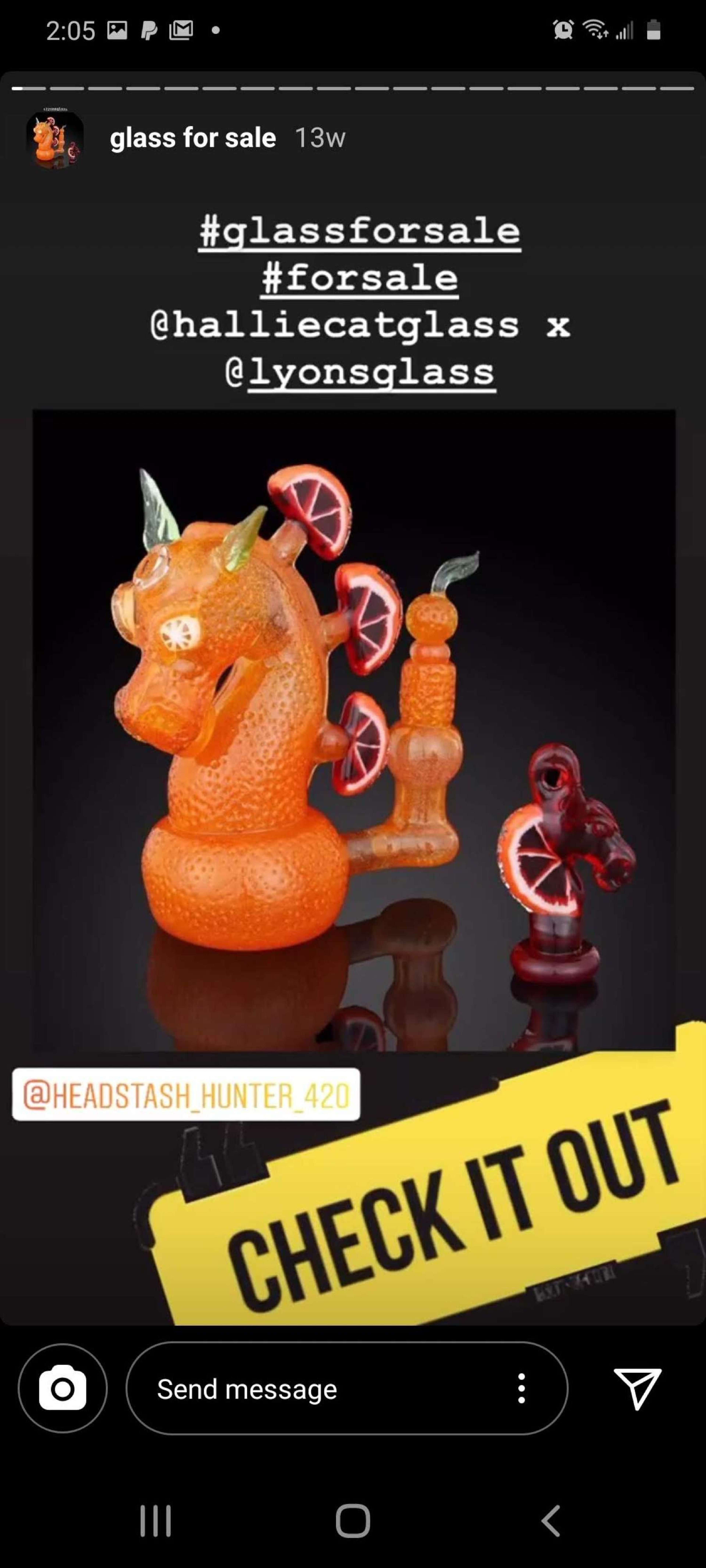 Lyons x Halliecat glass image 0